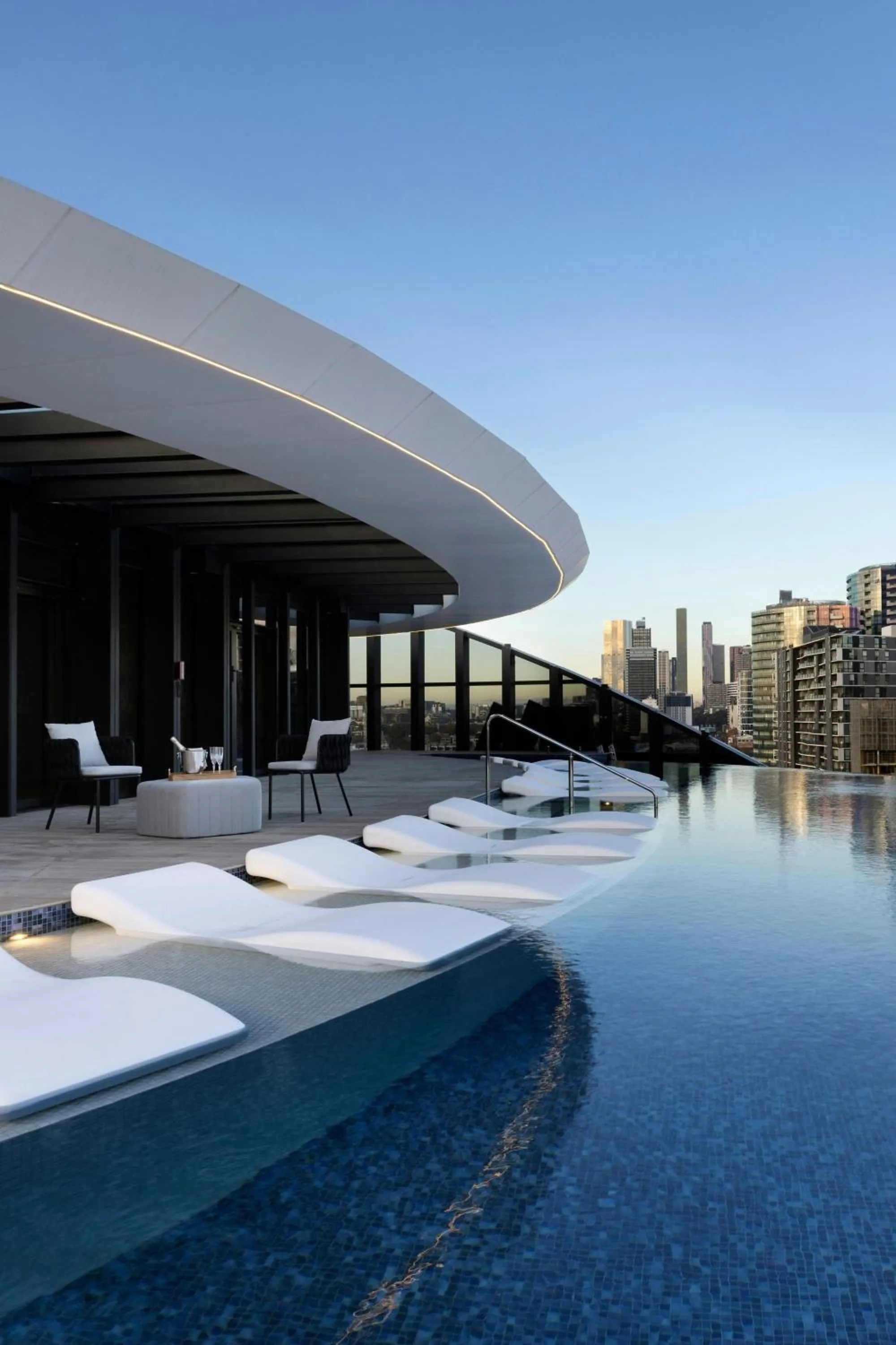 Swimming pool in Melbourne Marriott Hotel Docklands