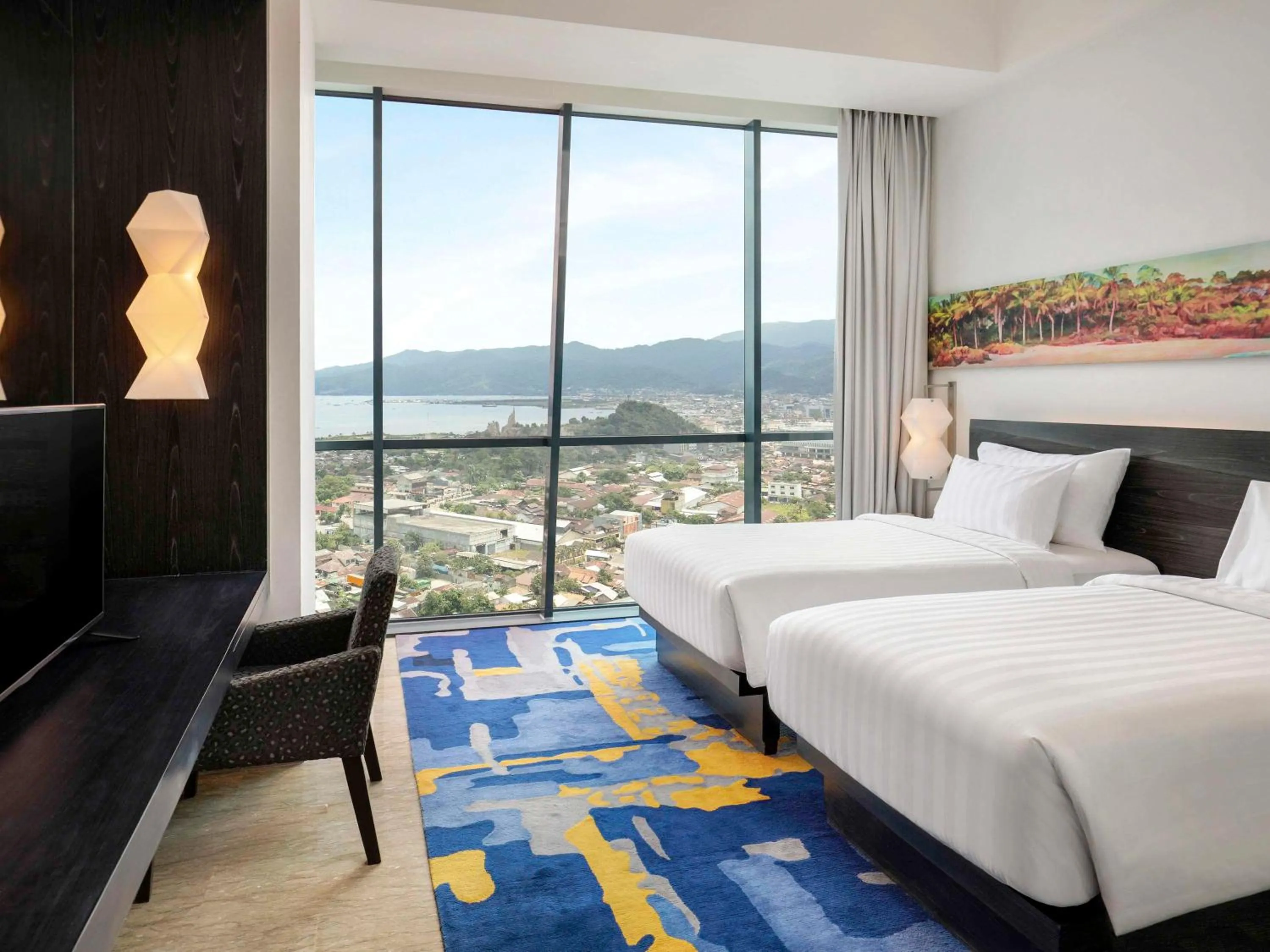 Superior Twin Room with Mountain View in Novotel Lampung