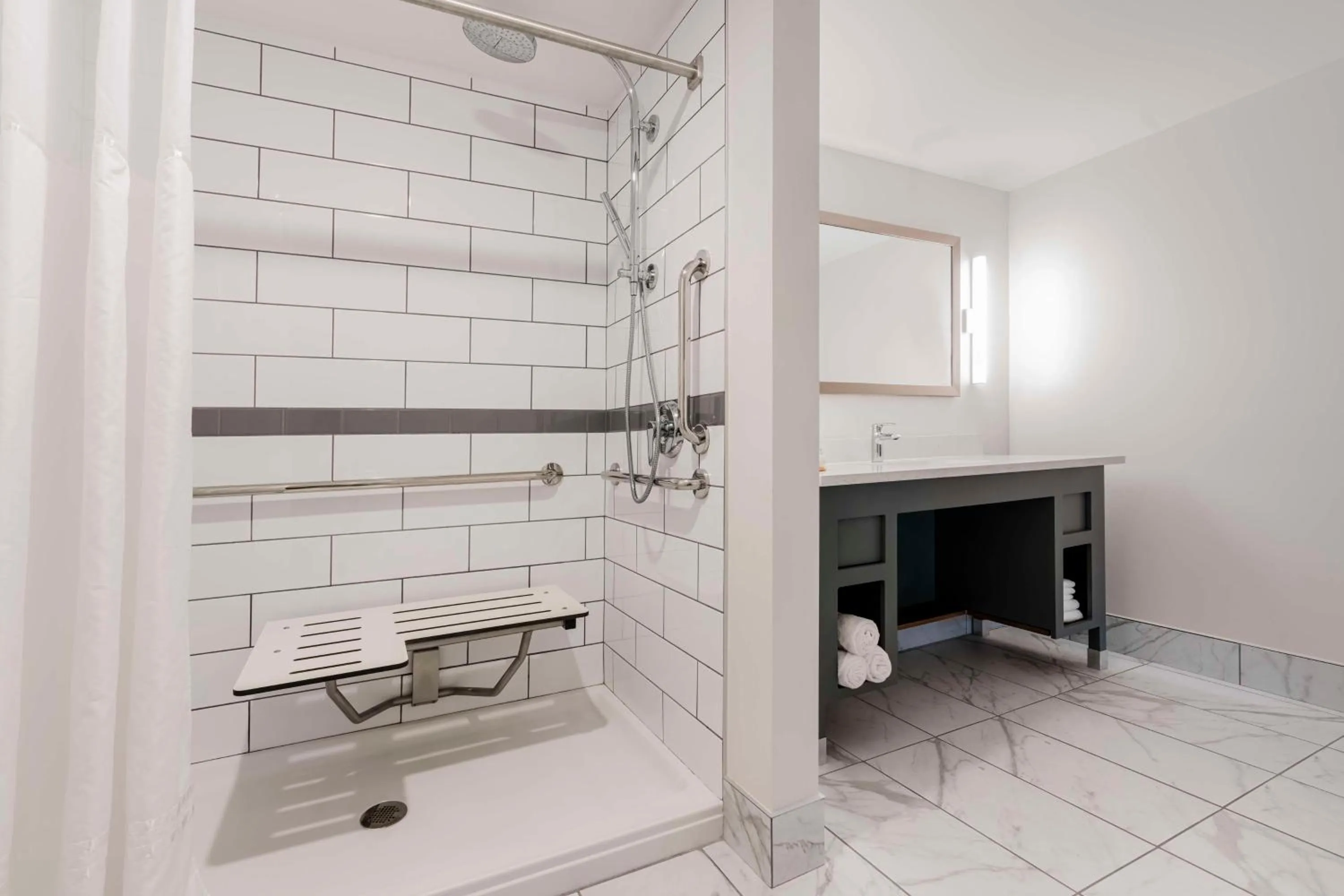 Bathroom in Hotel Elkhart, Tapestry Collection By Hilton