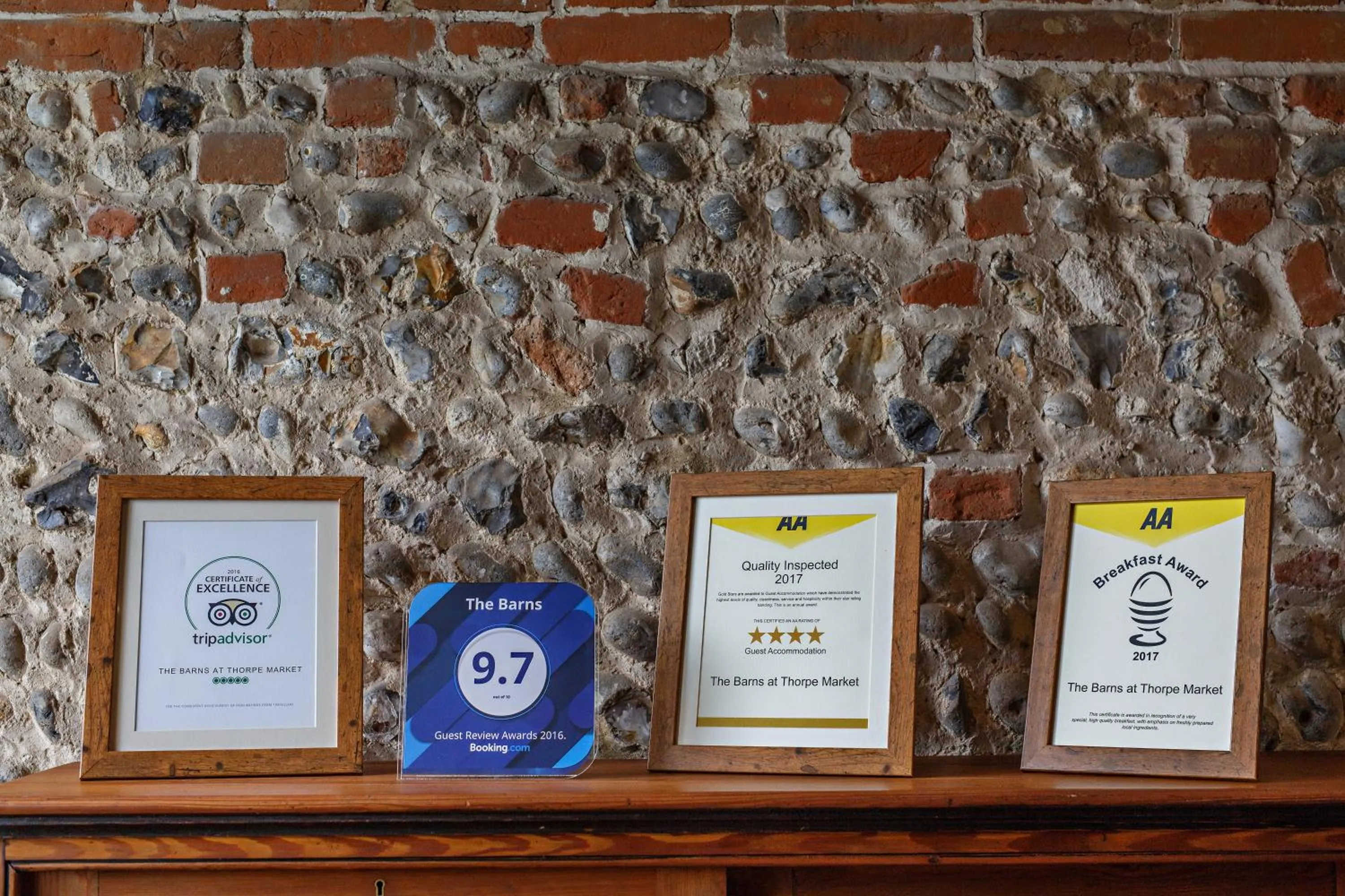 Certificate/Award in The Barns