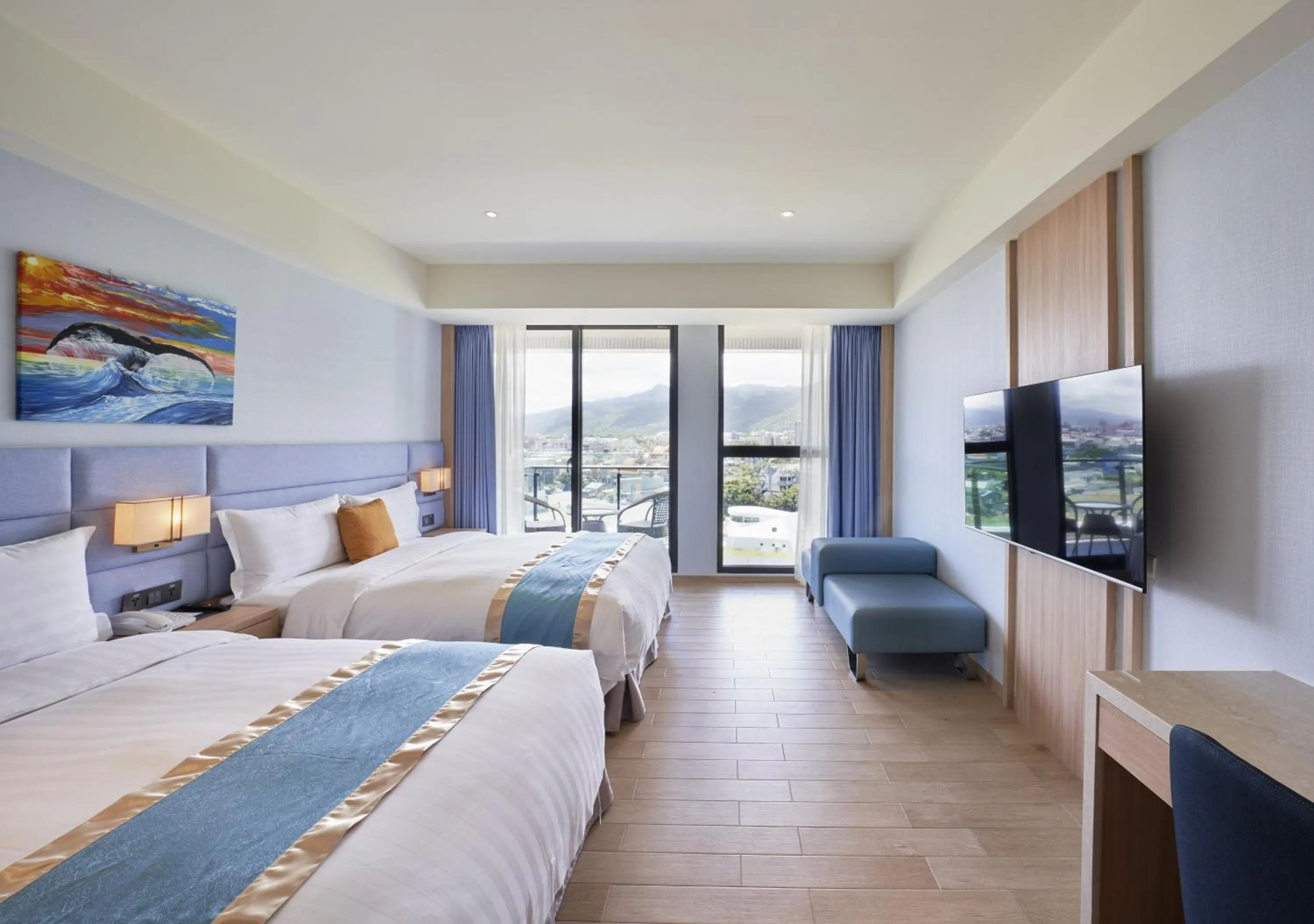 Bed in Lanyang Seaview Hotel