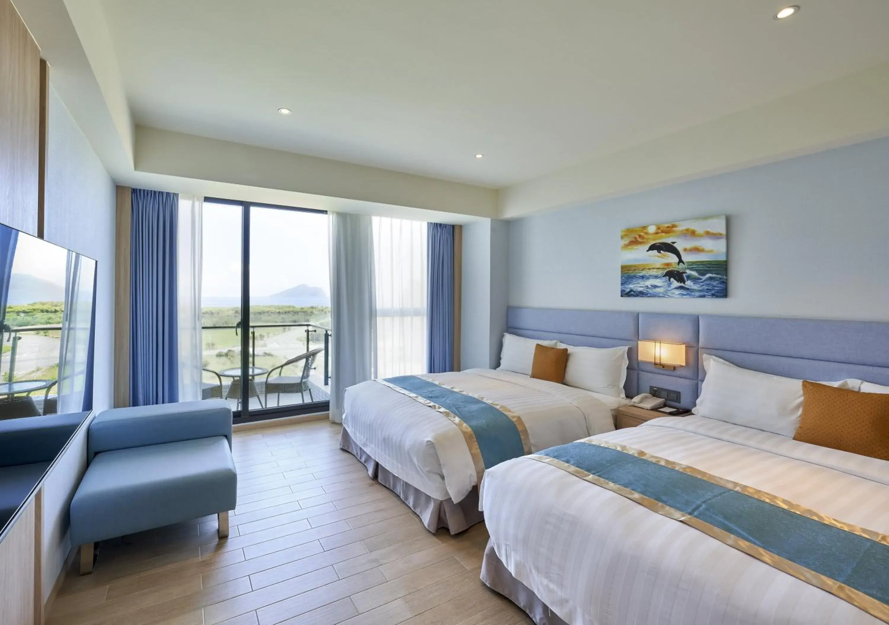 Quadruple Room with Sea View in Lanyang Seaview Hotel Quadruple Room with Sea View in Lanyang Seaview Hotel