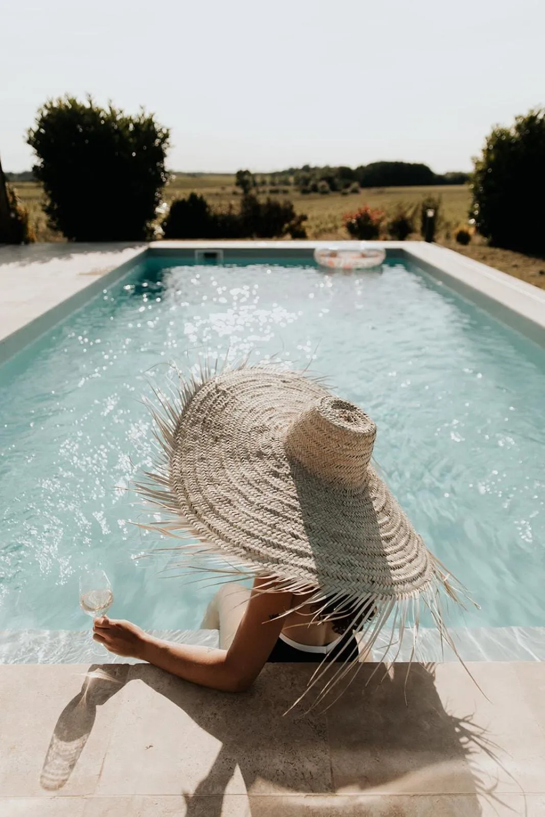 Pool view in Château La Grande Clotte