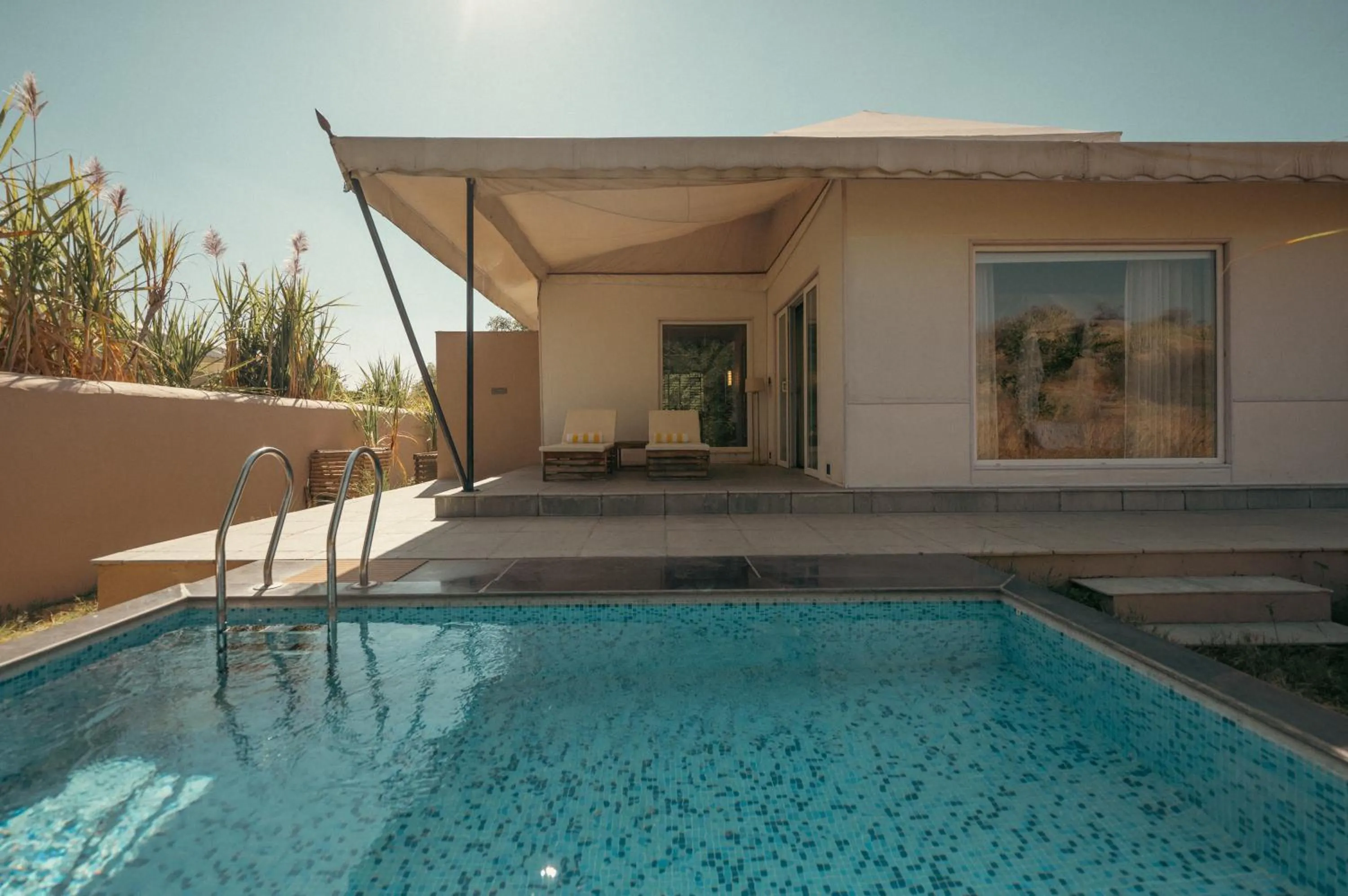 Pool view in Brij Pola, Jawai - Luxury Jungle Camp with Private Pools