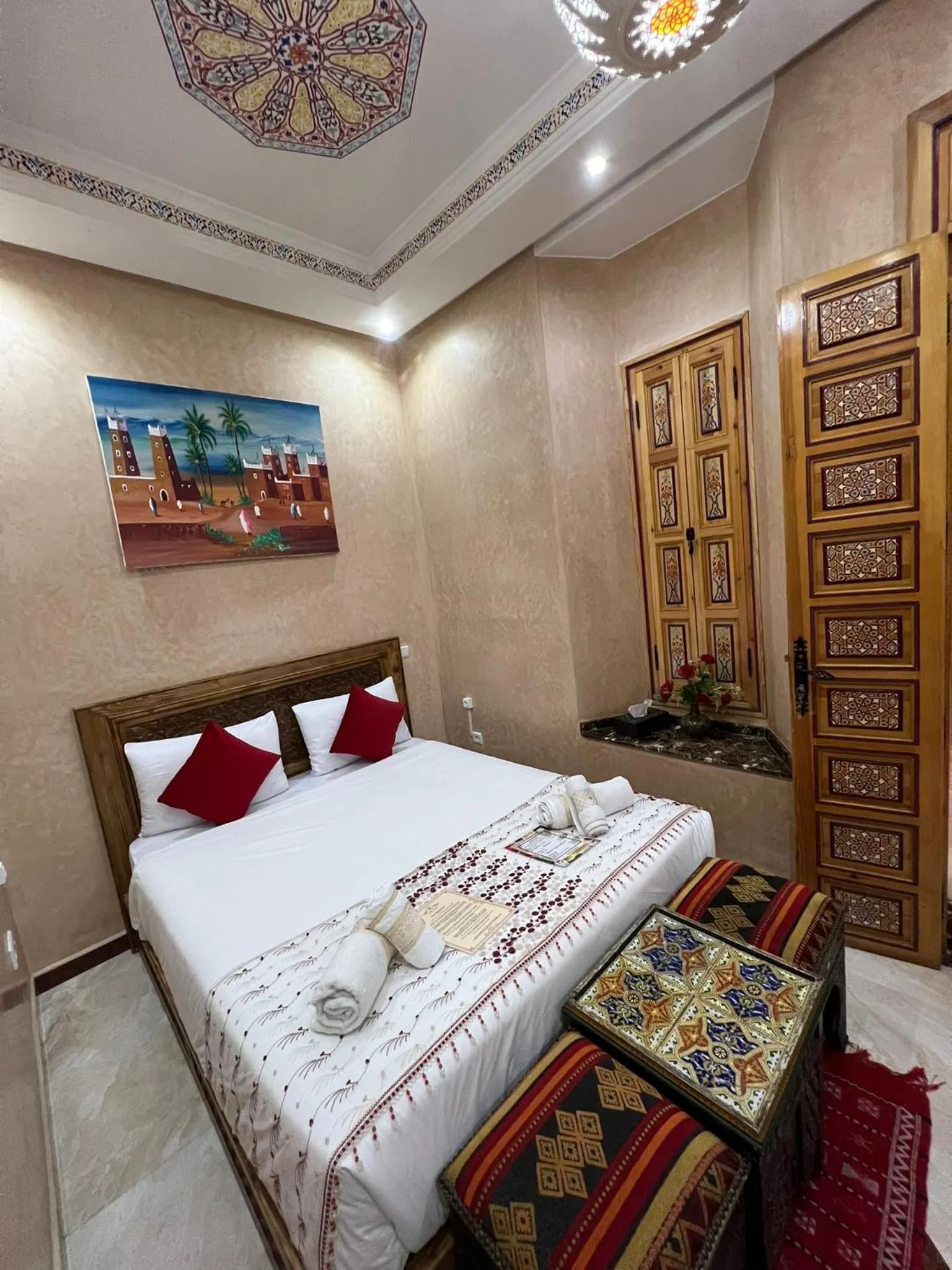 Bed in Riad Alice Terrace & Spa