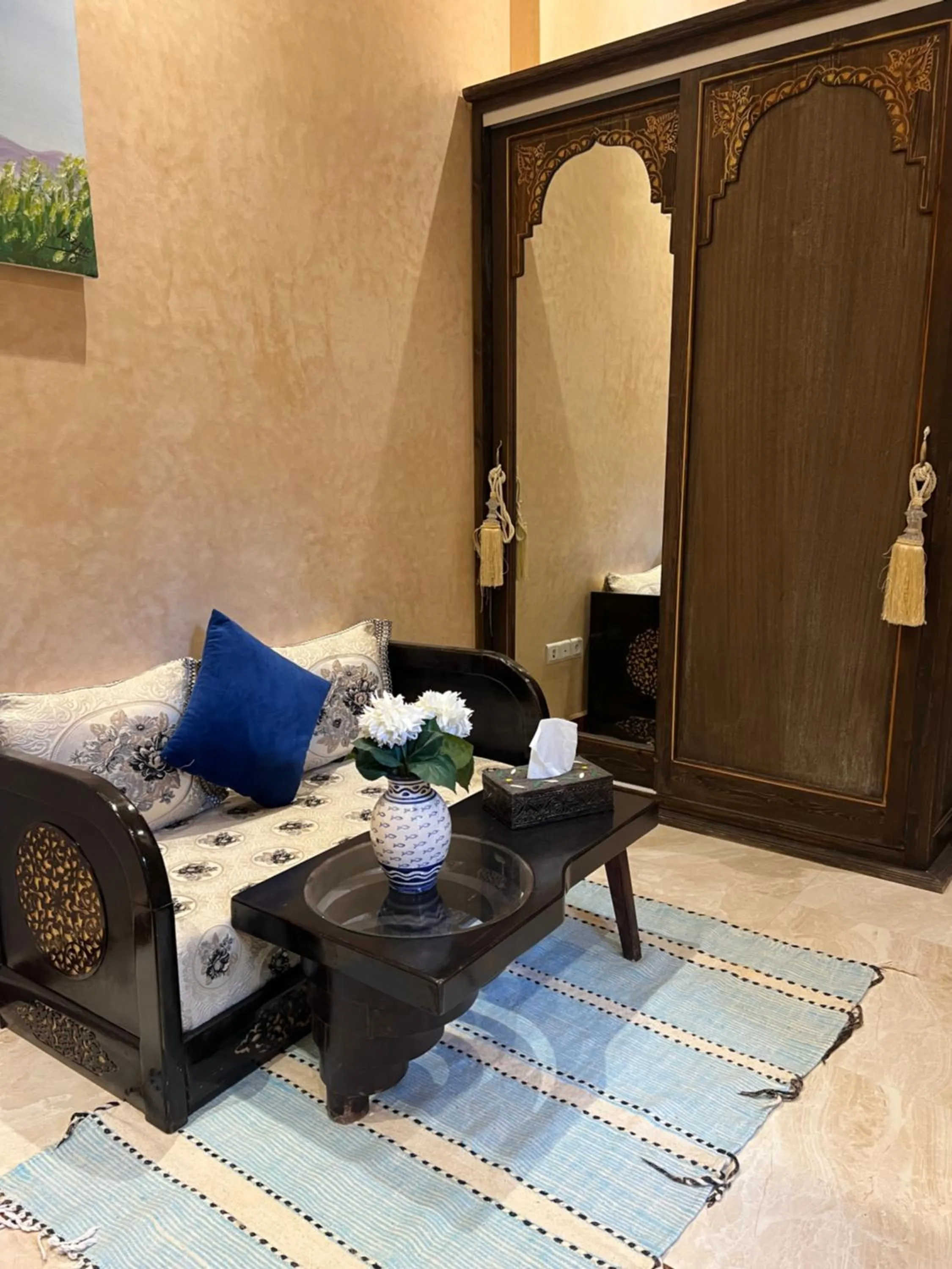 Seating area in Riad Alice Terrace & Spa