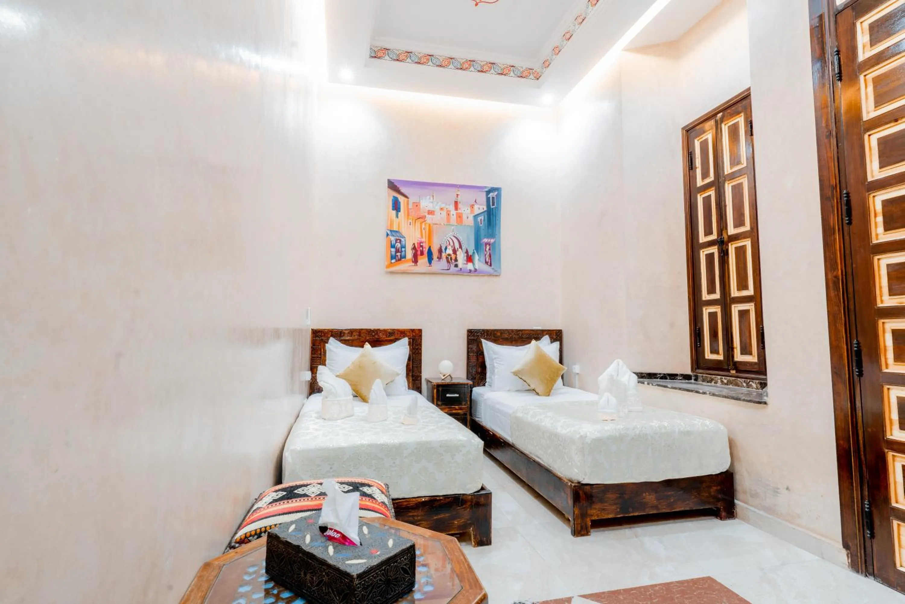 Bed in Riad Alice Terrace & Spa