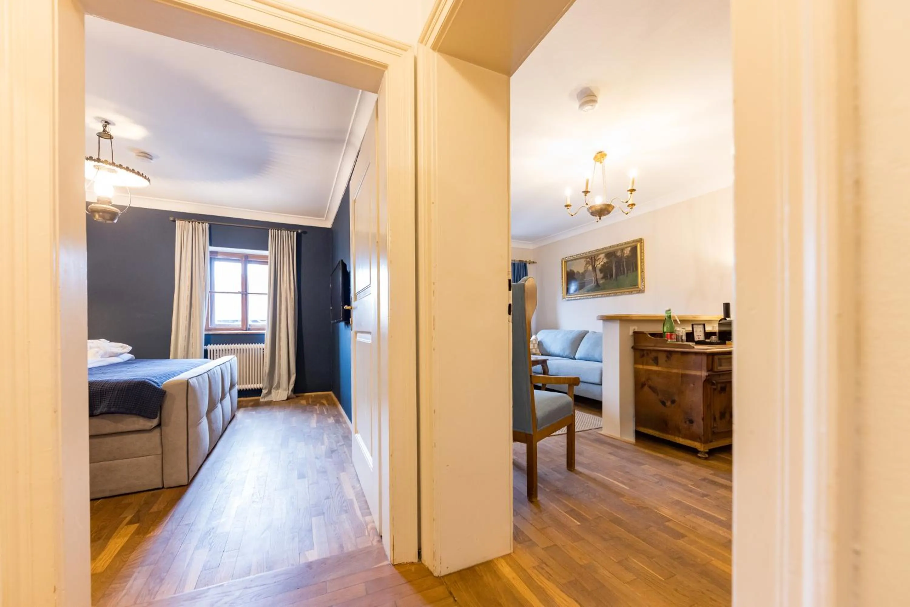 Bed in Der Schlosswirt zu Anif - Biedermeierhotel und Restaurant