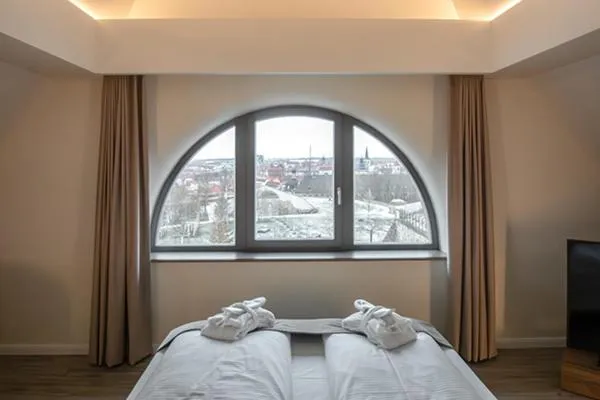 View (from property/room), Bed in DAS KEHRS - Hotel auf dem Petersberg