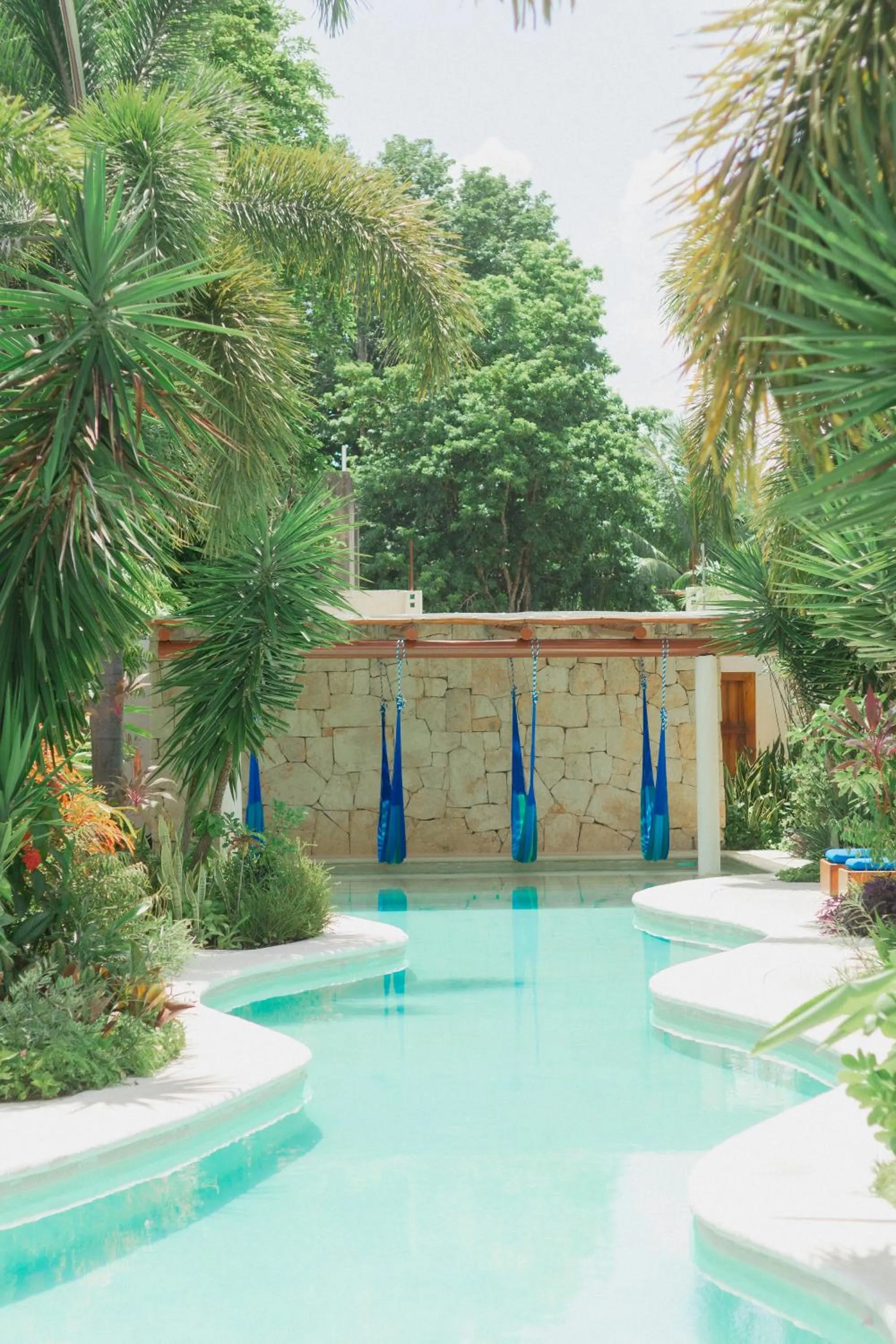Pool view in Blue Palm Bacalar