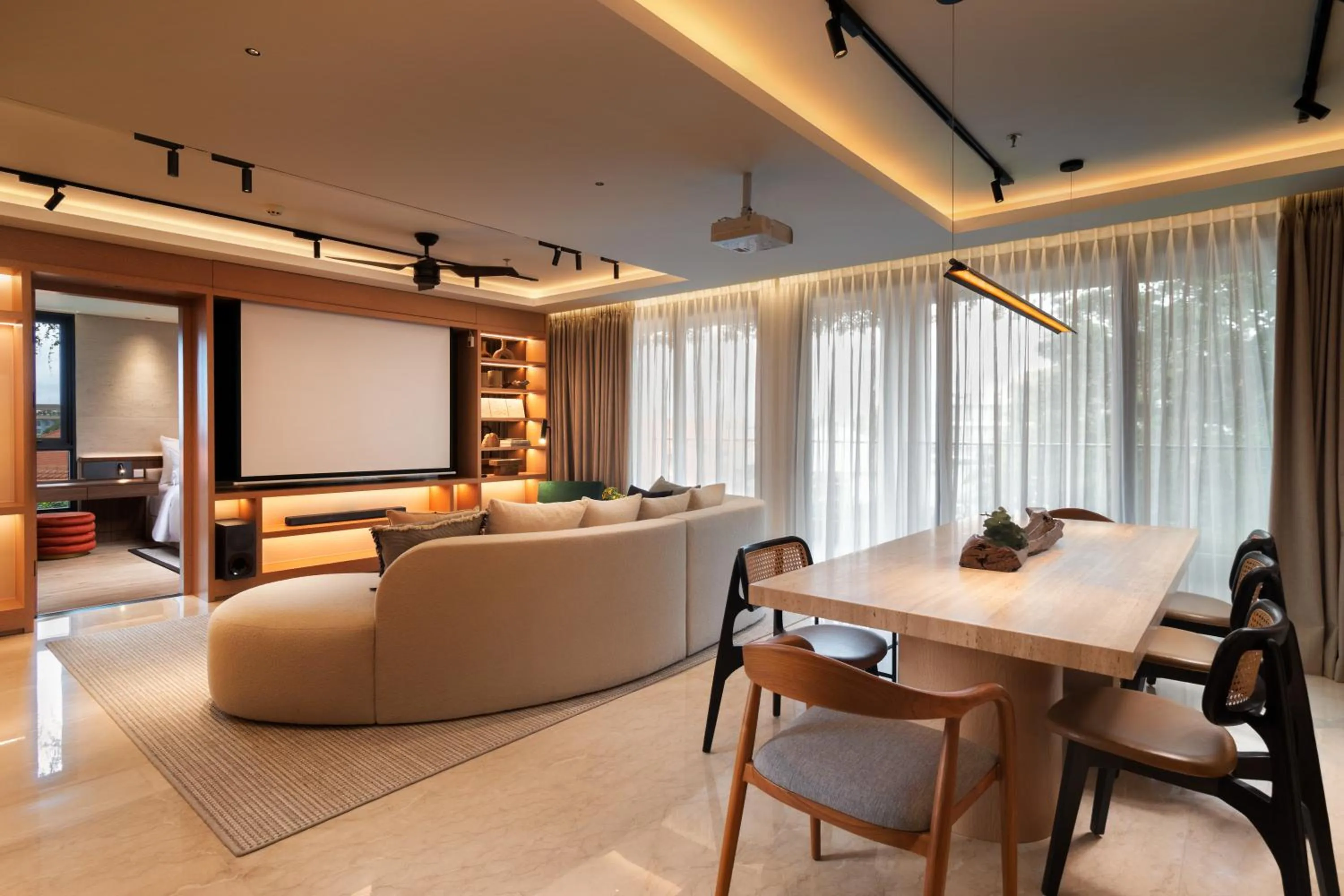 Living room in Beachwalk Residence