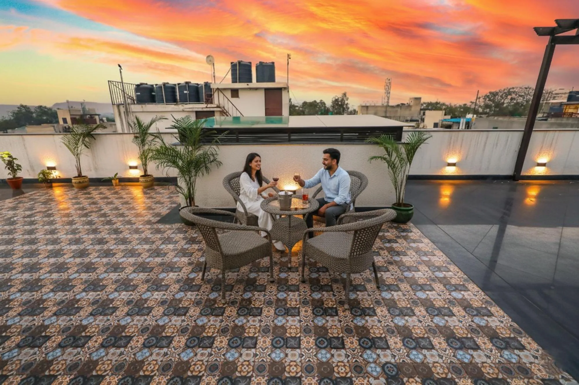 Seating area in FabHotel La Paz Stay B&B
