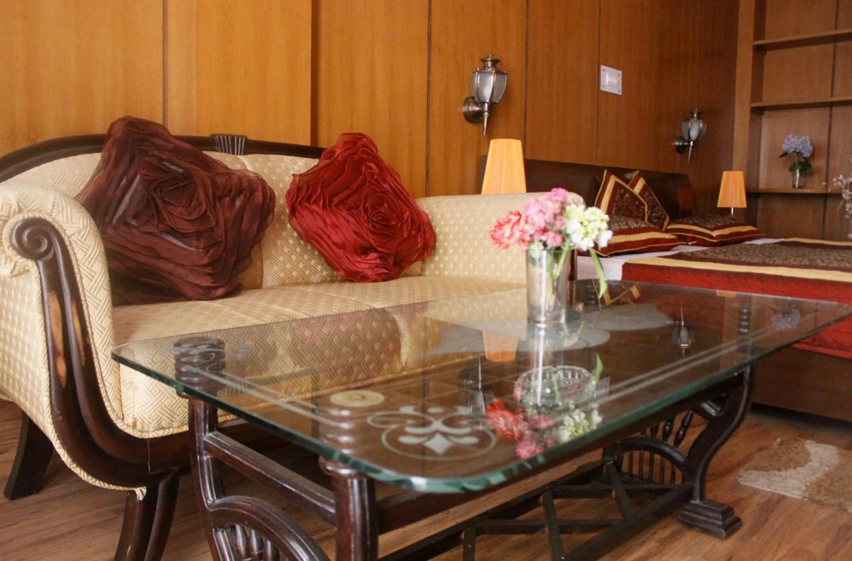 Seating area in Hotel Himshikhar