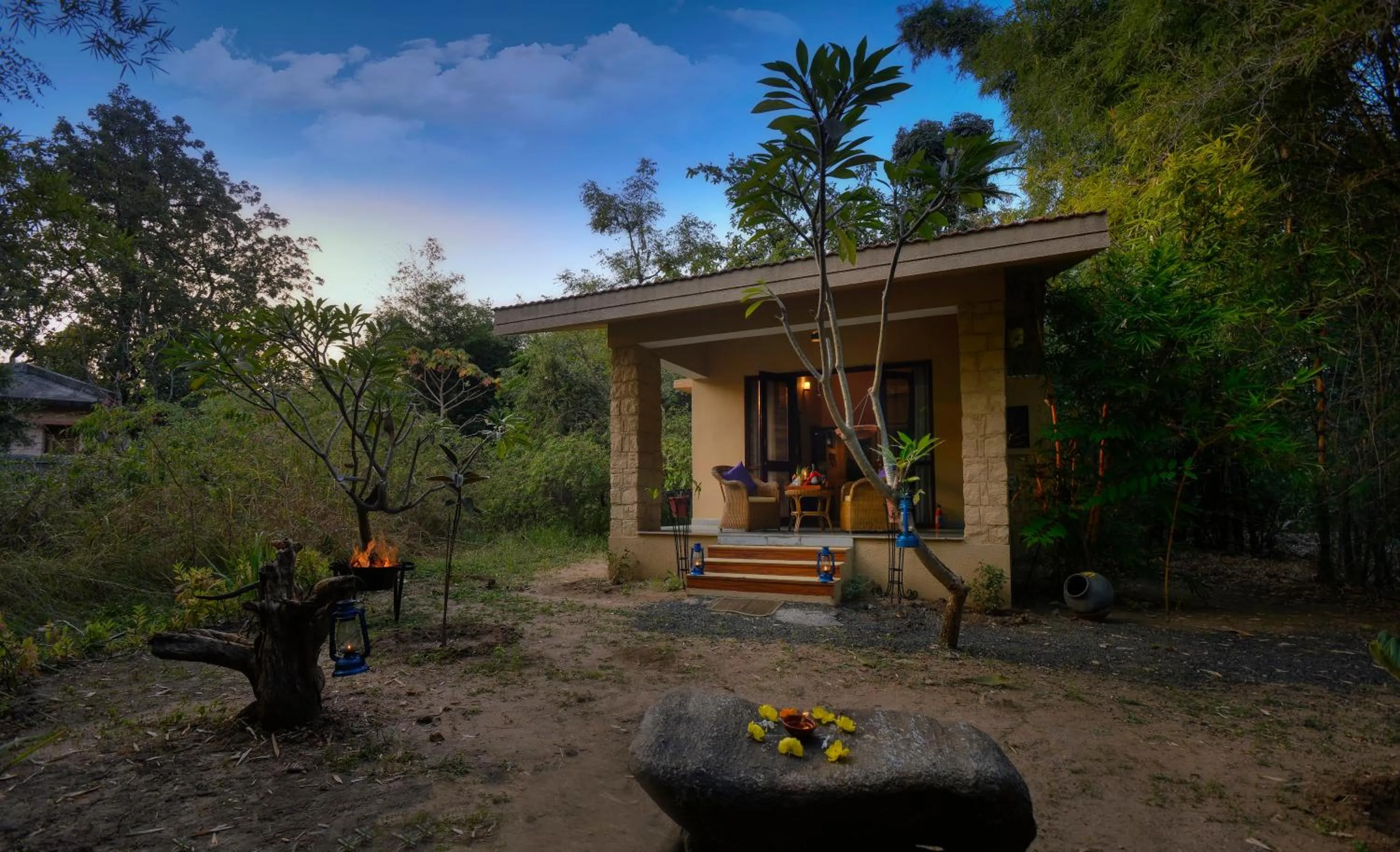 Garden in Pench Jungle Camp