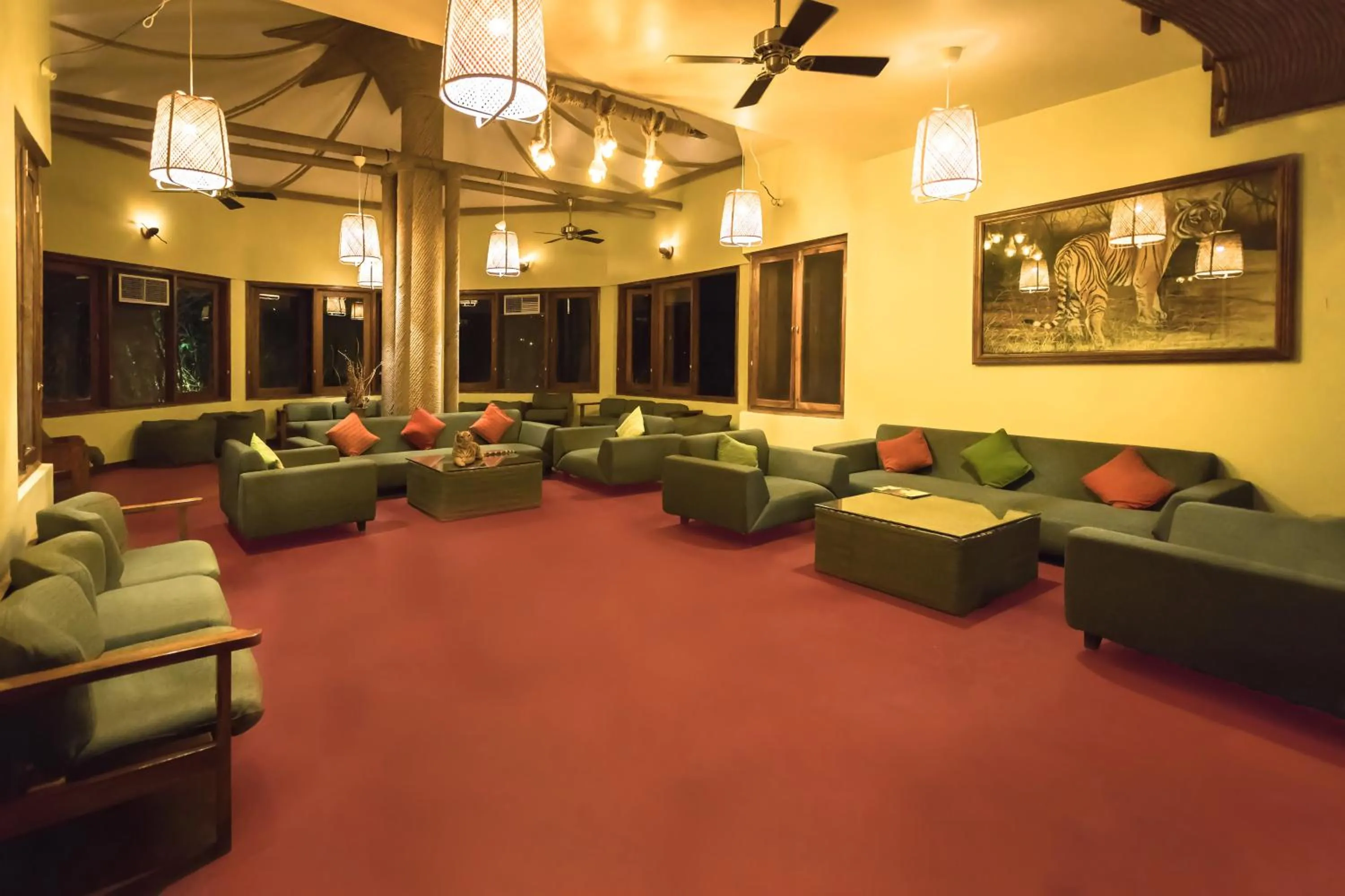 Lounge or bar in Pench Jungle Camp