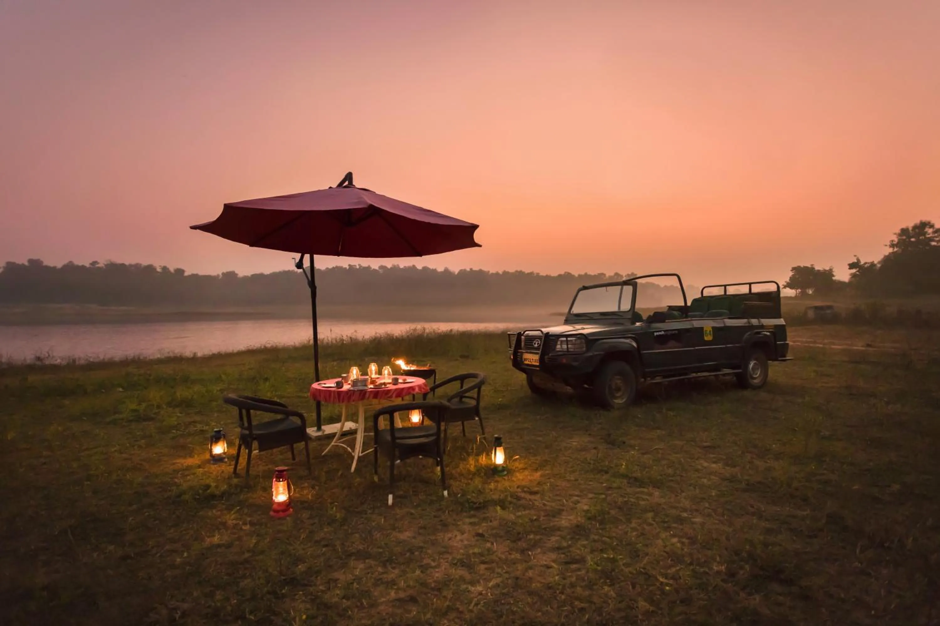 Sunset in Pench Jungle Camp