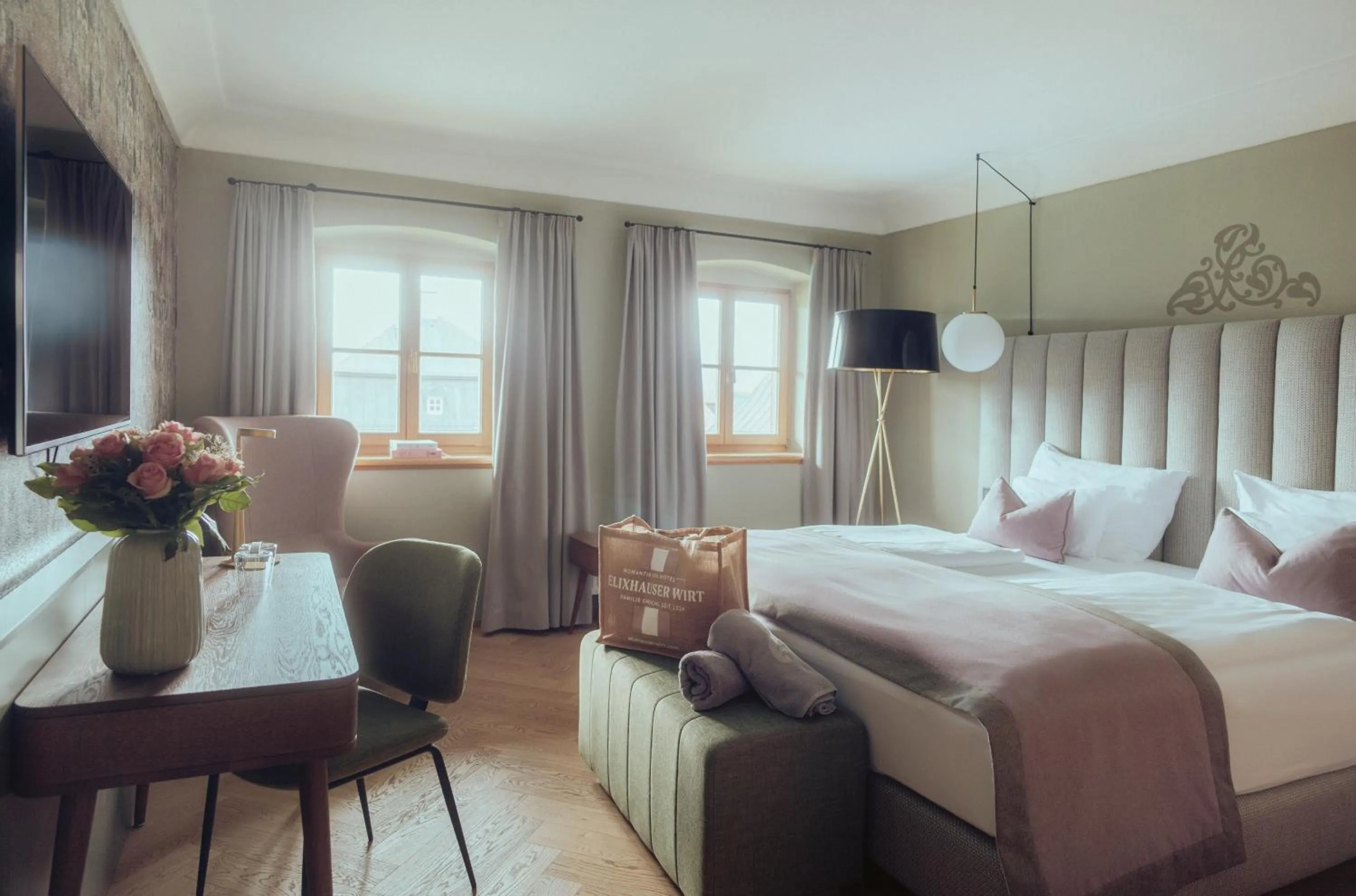 Bedroom, Bed in Romantik Spa Hotel Elixhauser Wirt