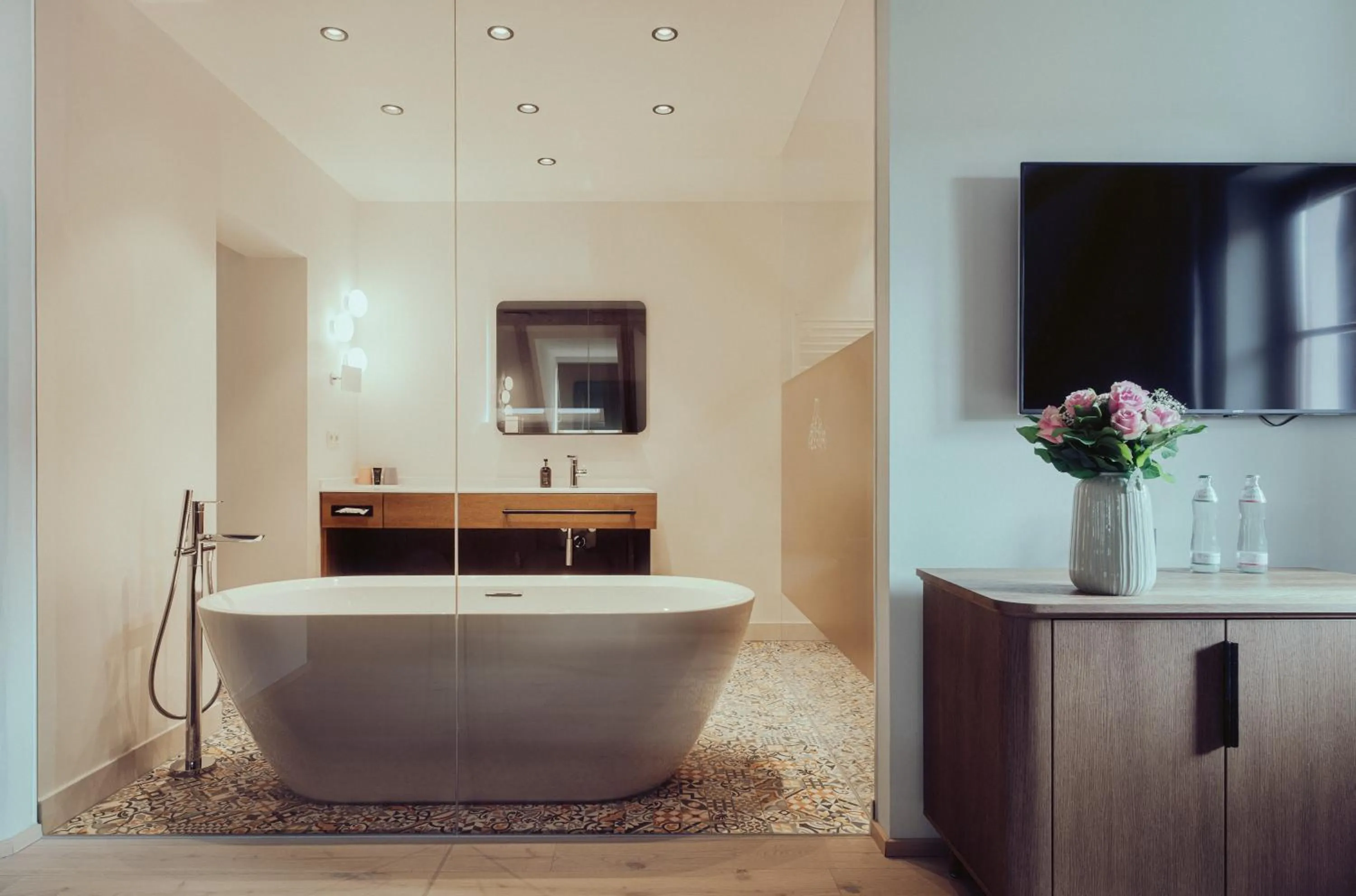 Bathroom in Romantik Spa Hotel Elixhauser Wirt