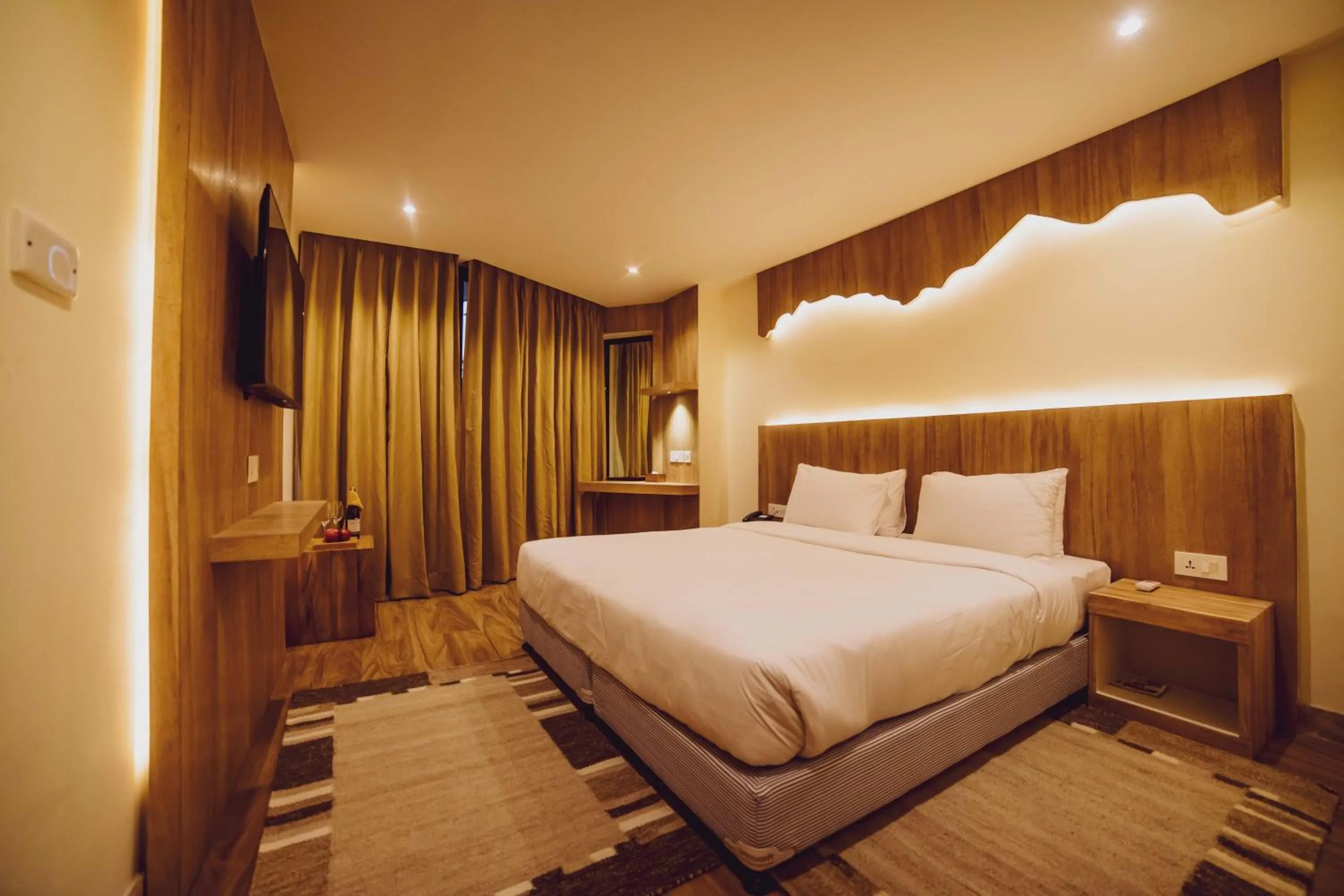 Photo of the whole room, Bed in Aabas Pokhara by Barahi Hospitality