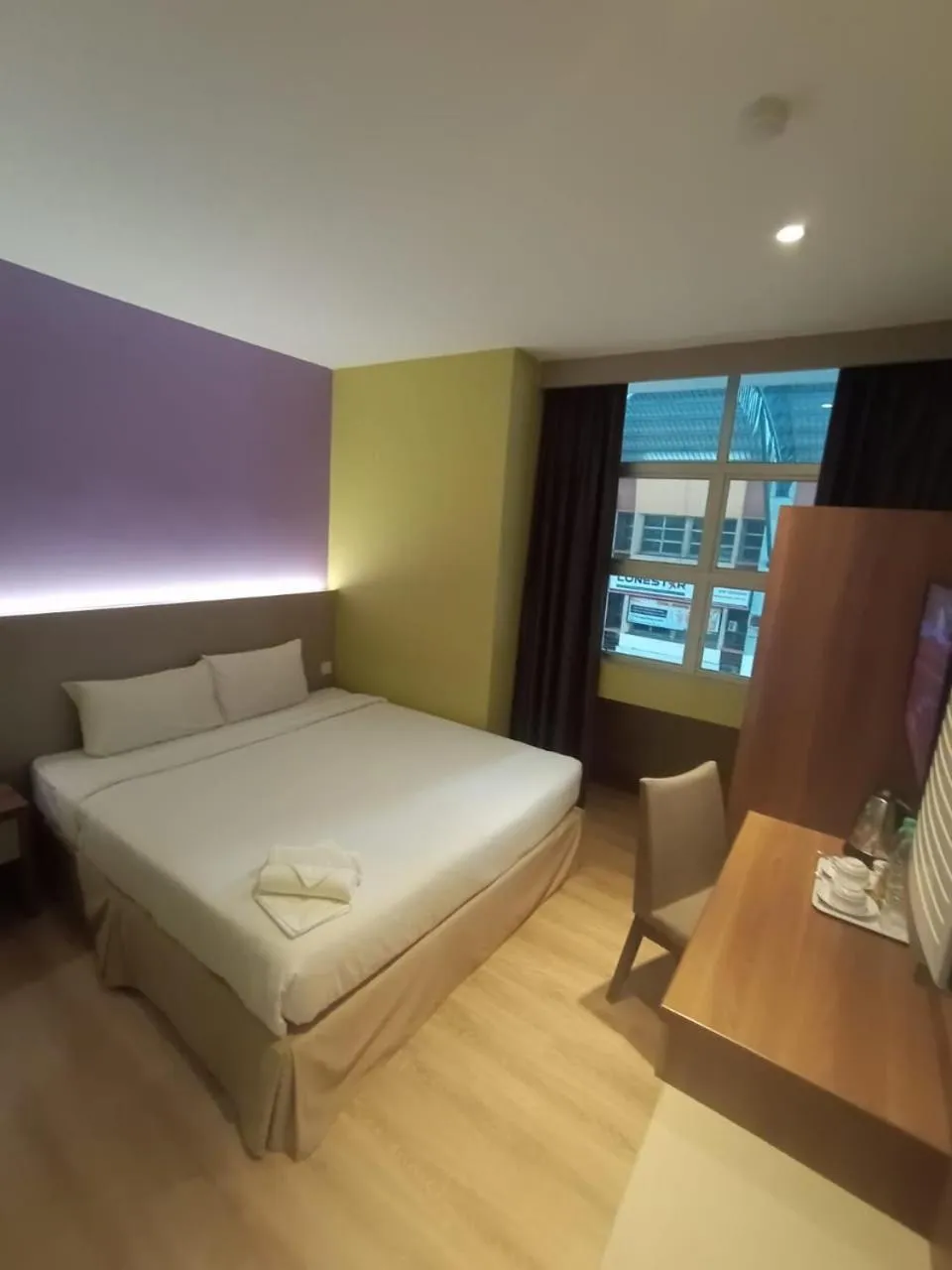 Quiet street view, Bed in YEE HOTEL Permas Jaya