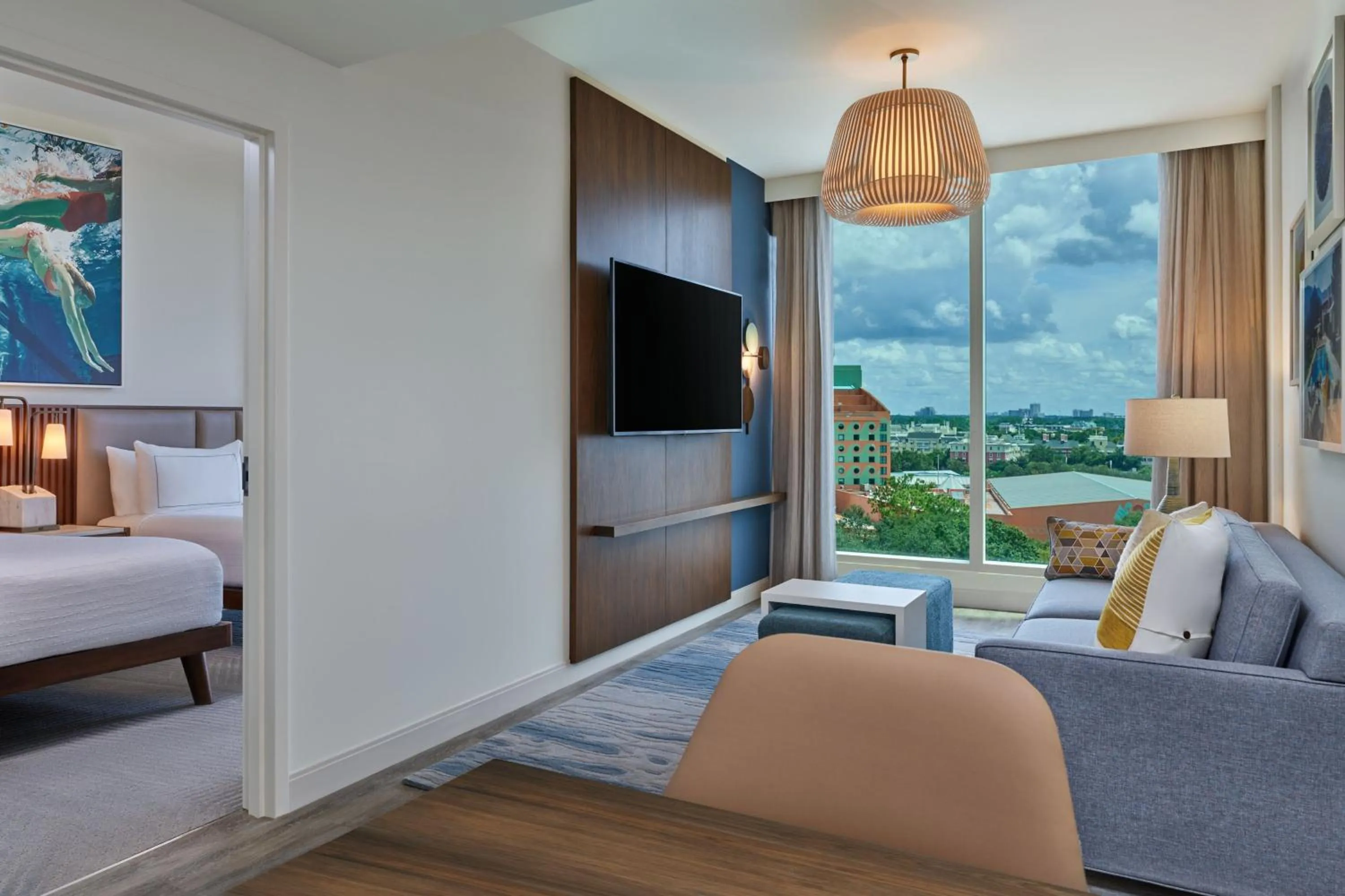 Photo of the whole room, Bed in Walt Disney World Swan Reserve