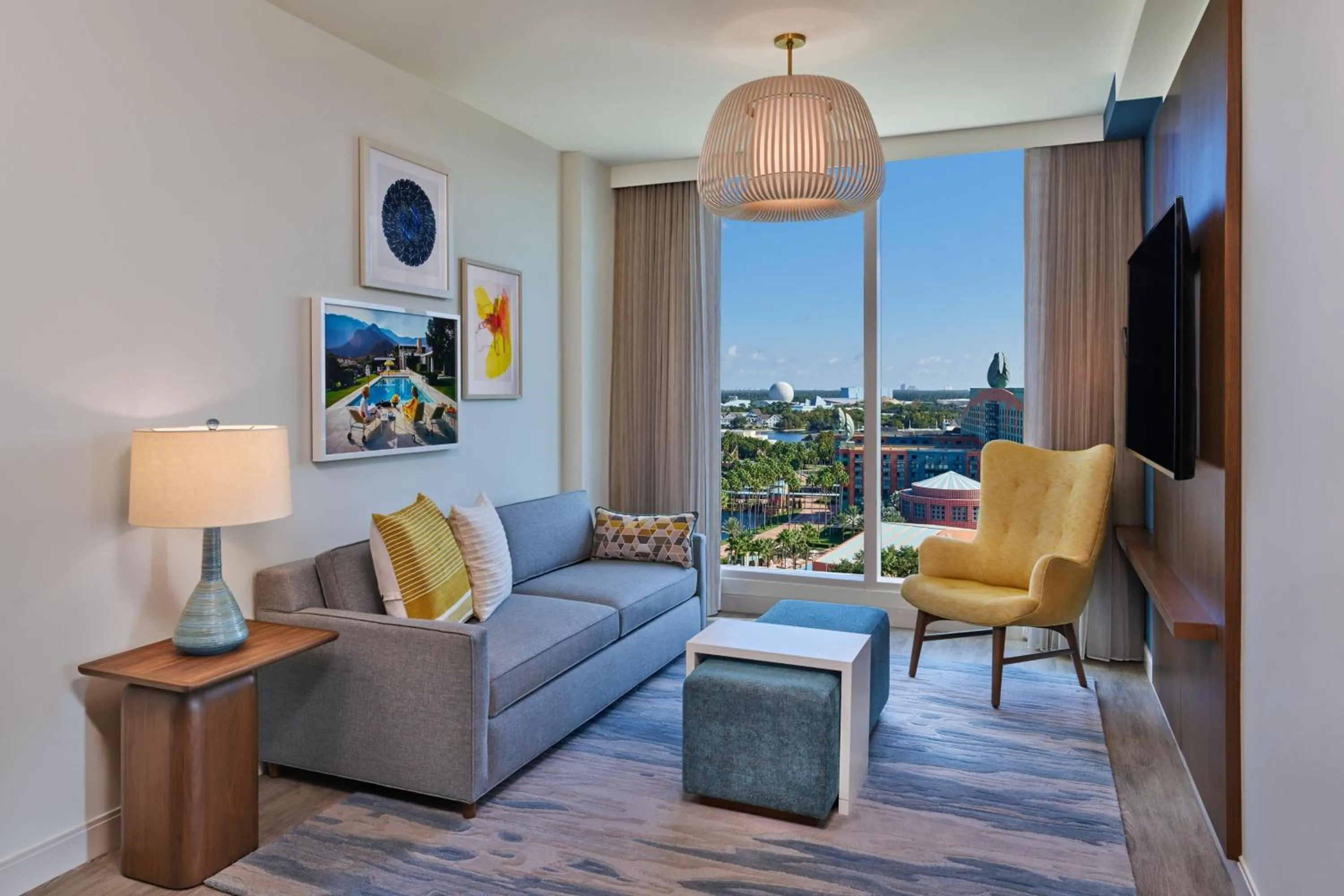 Living room in Walt Disney World Swan Reserve