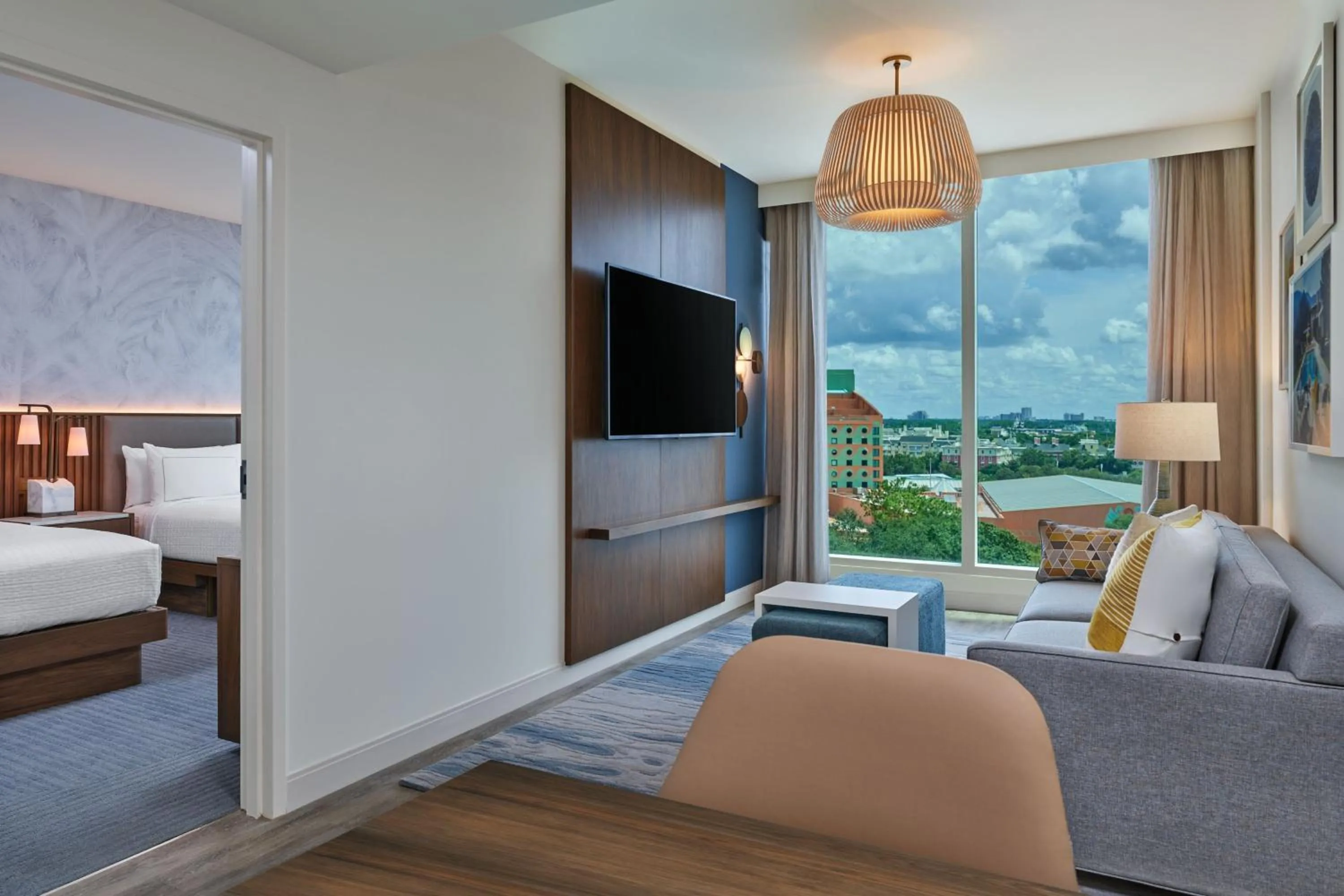 Photo of the whole room, Bed in Walt Disney World Swan Reserve