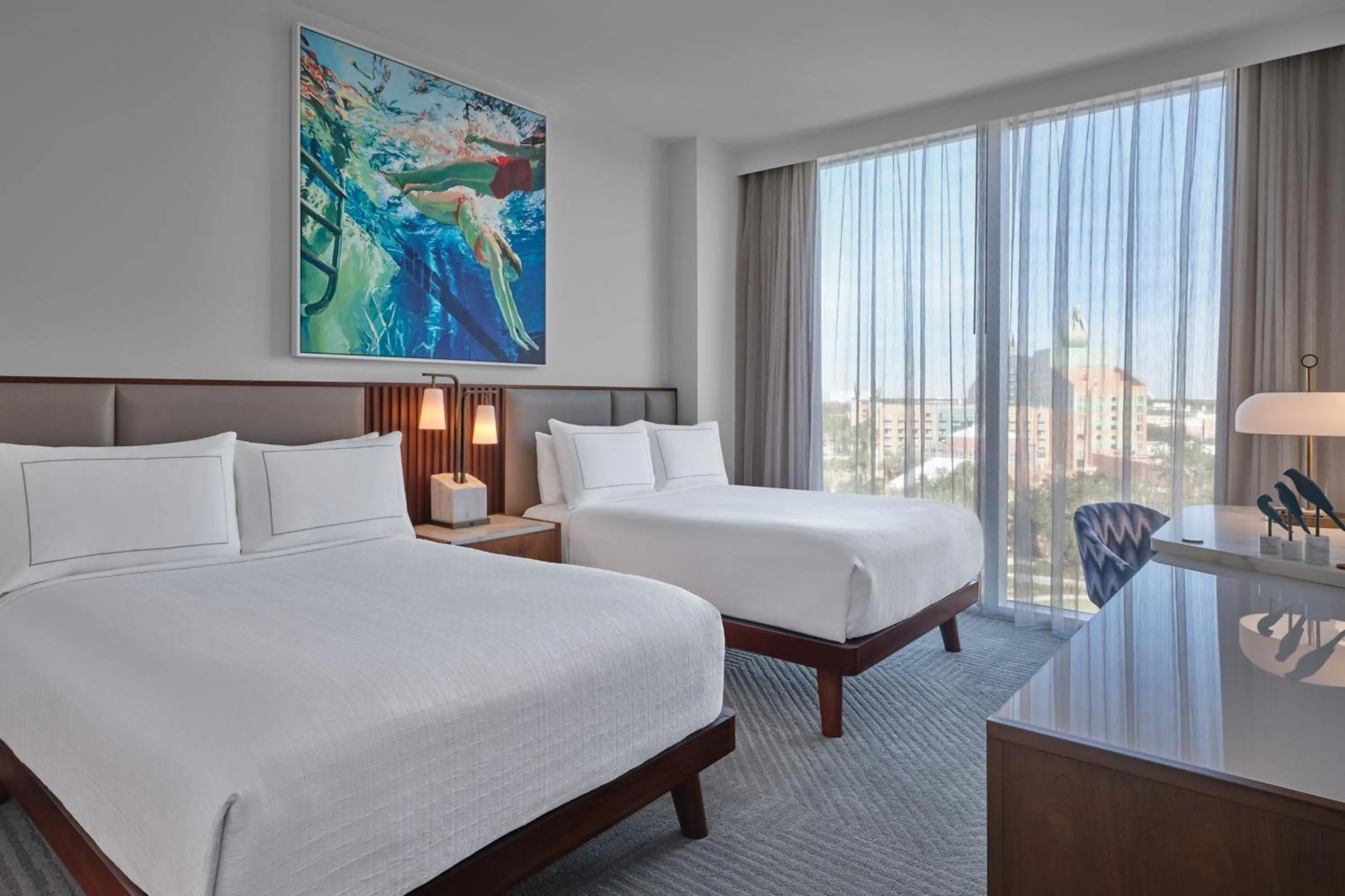 Photo of the whole room, Bed in Walt Disney World Swan Reserve