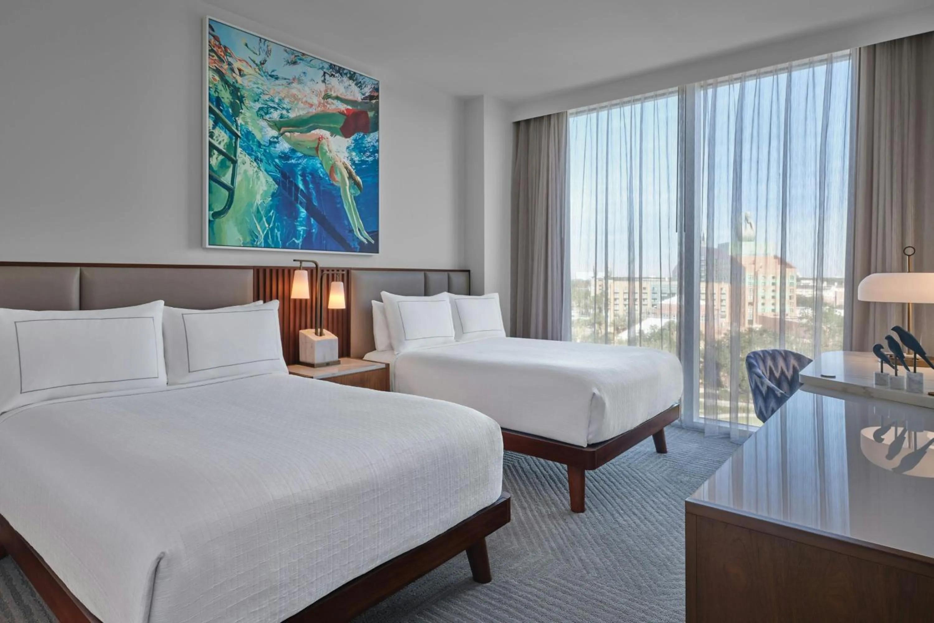 Photo of the whole room, Bed in Walt Disney World Swan Reserve