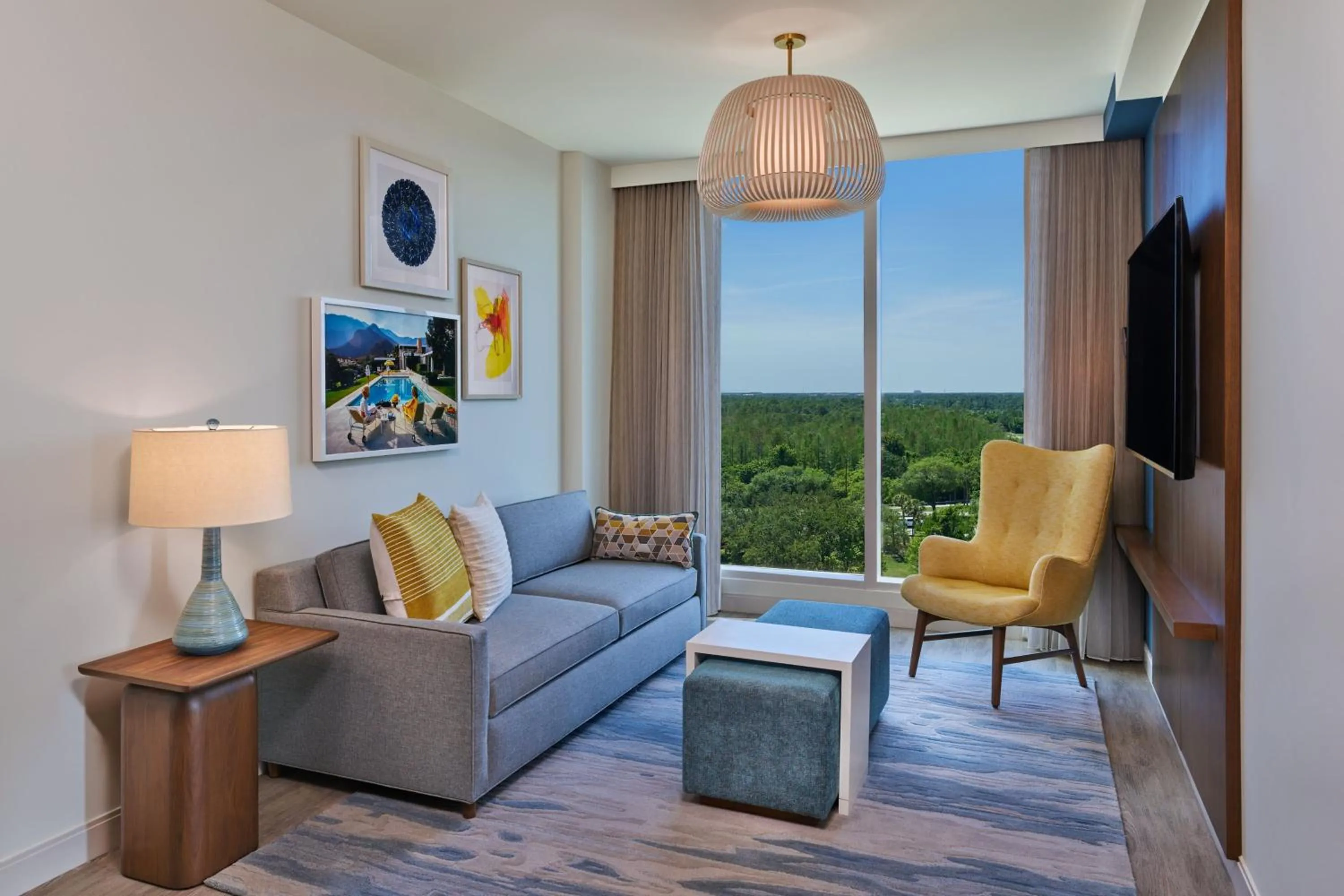 Living room in Walt Disney World Swan Reserve