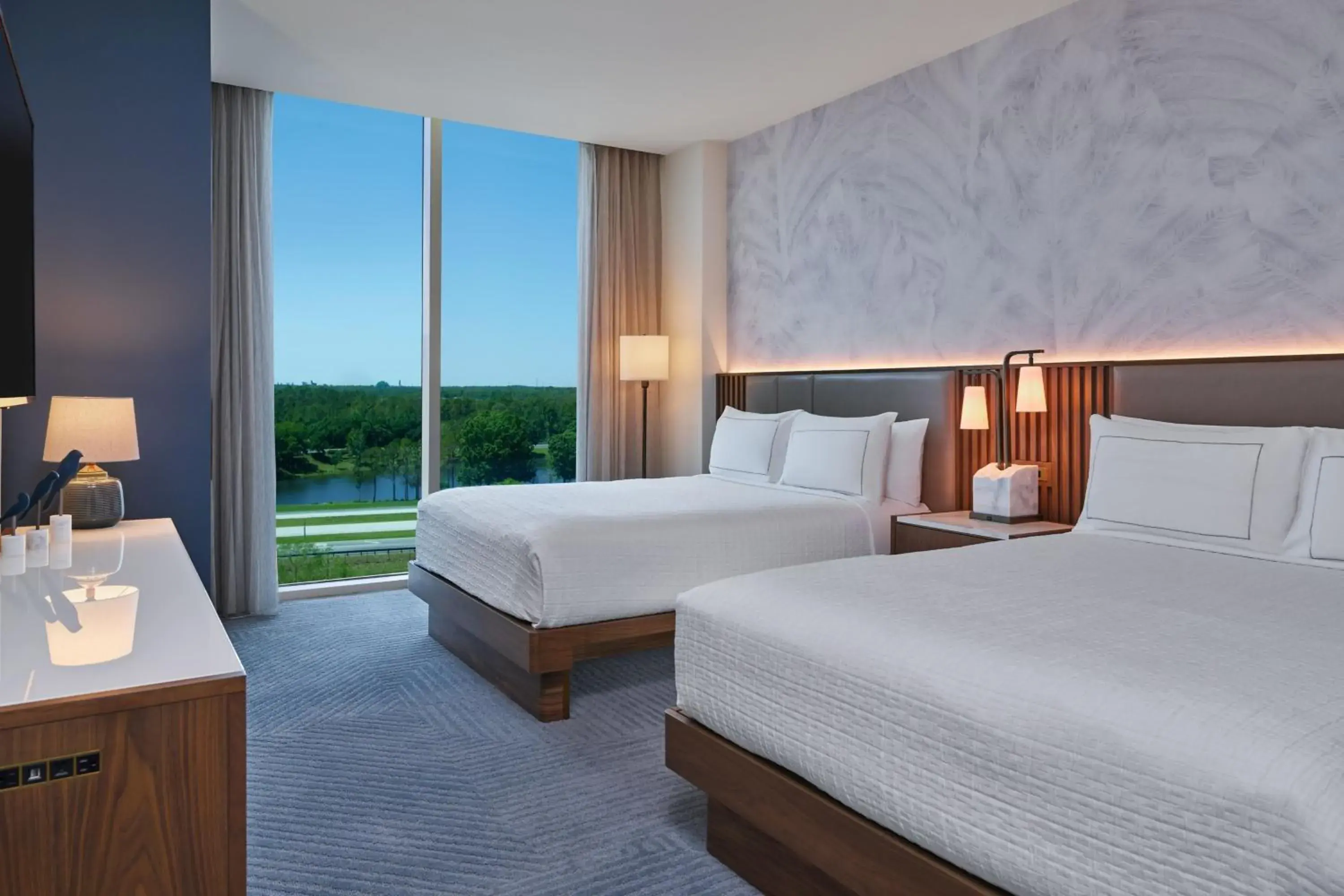 Signature Pool View, Suite, 2 Queen, Sofa bed (Includes Early Entry To Disney Theme Parks) in Walt Disney World Swan Reserve Signature Pool View, Suite, 2 Queen, Sofa bed (Includes Early Entry To Disney Theme Parks) in Walt Disney World Swan Reserve