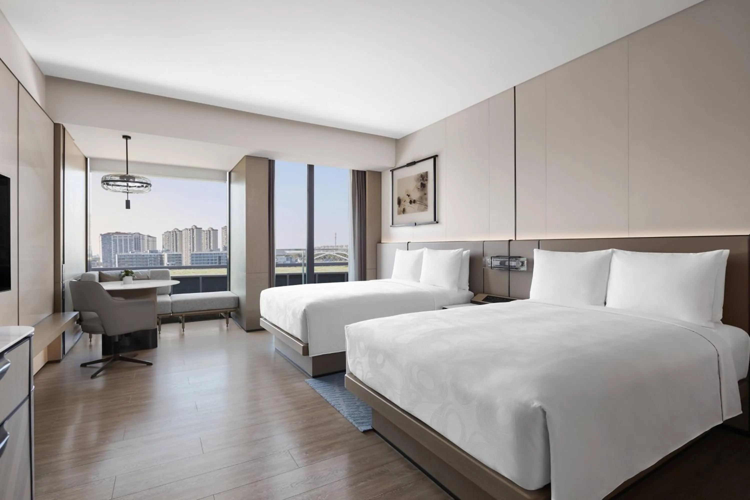 Photo of the whole room, Bed in JW Marriott Shanghai Fengxian