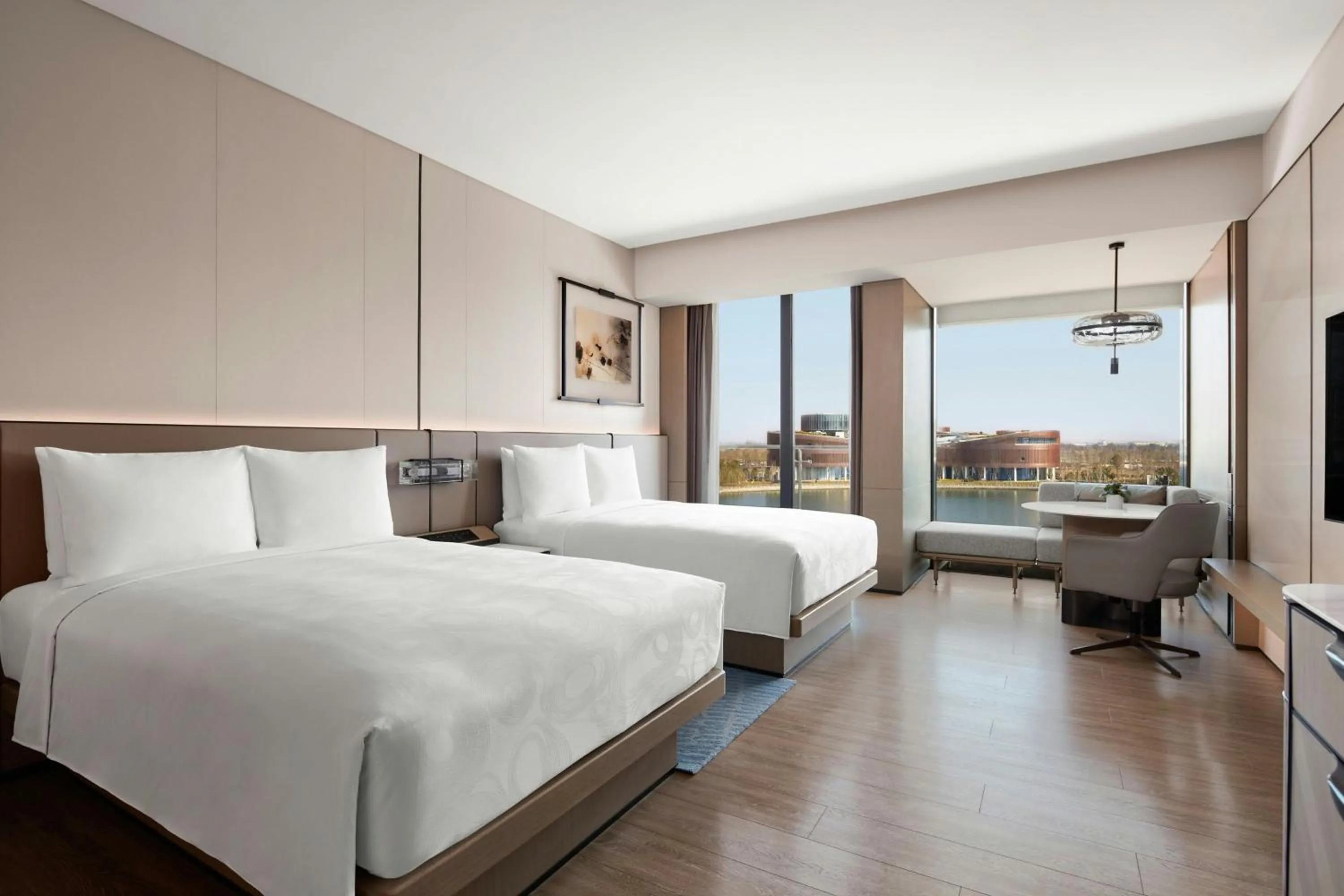 Photo of the whole room, Bed in JW Marriott Shanghai Fengxian