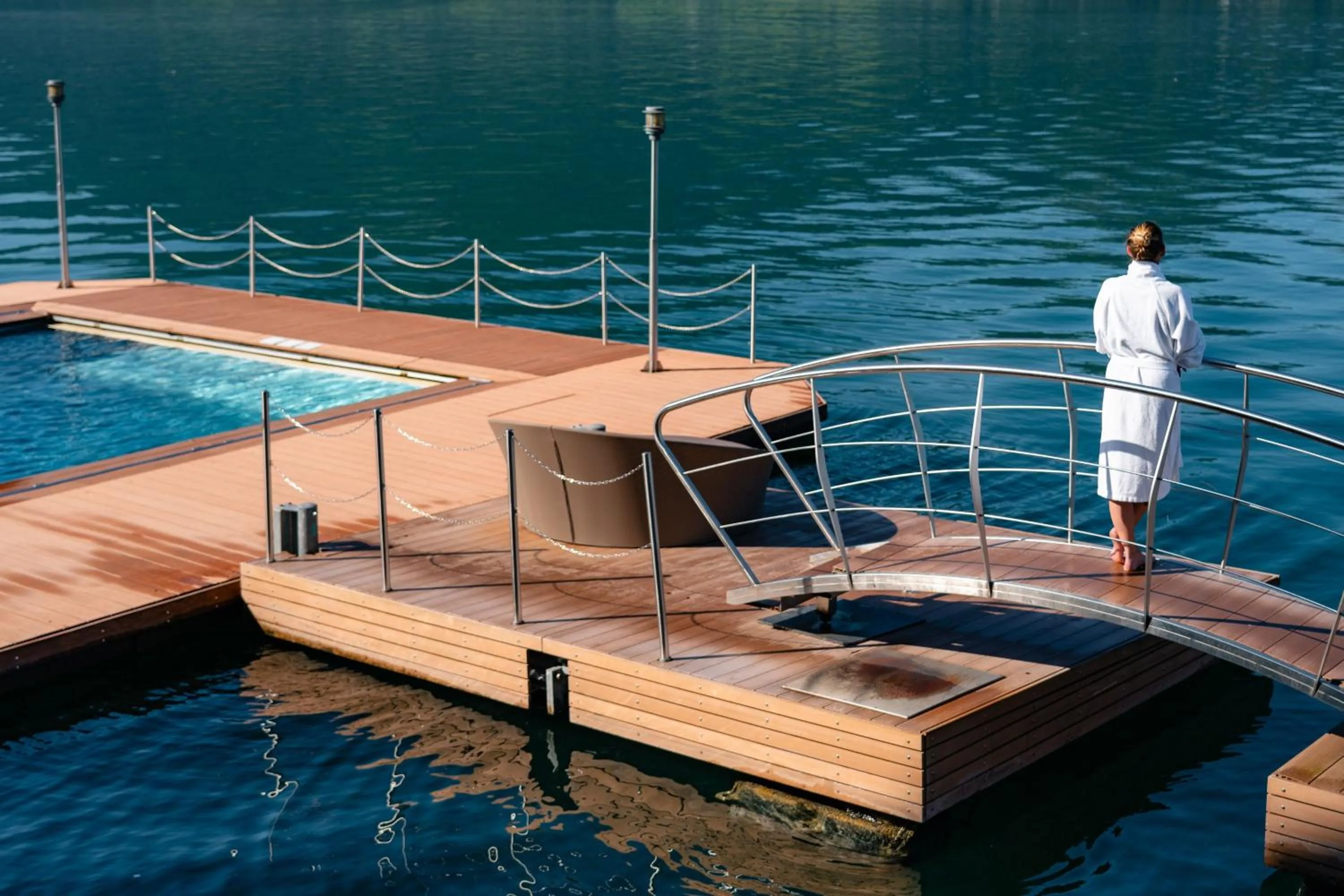 Swimming pool in Romantik Hotel Im Weissen Rössl am Wolfgangsee