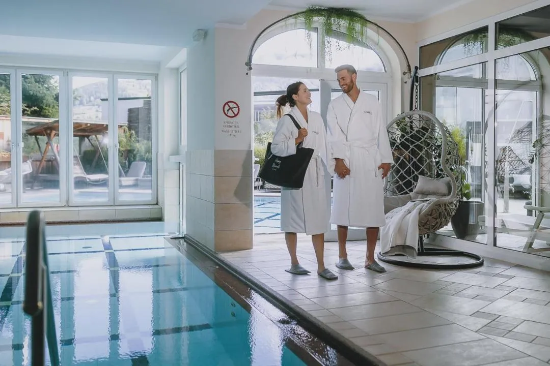 Pool view in Superior Sport und Familienresort Alpenblick