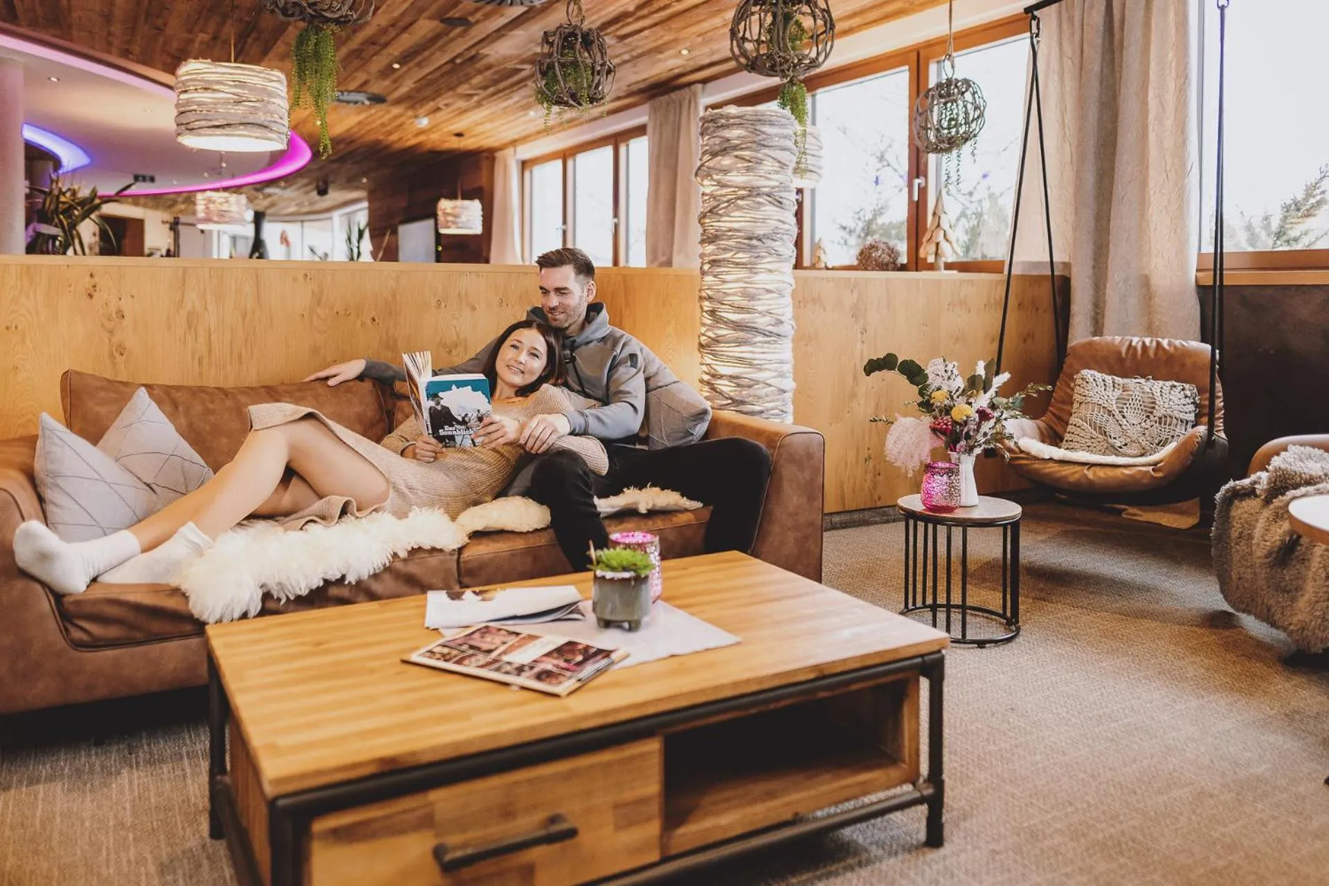 Lounge or bar in Superior Sport und Familienresort Alpenblick