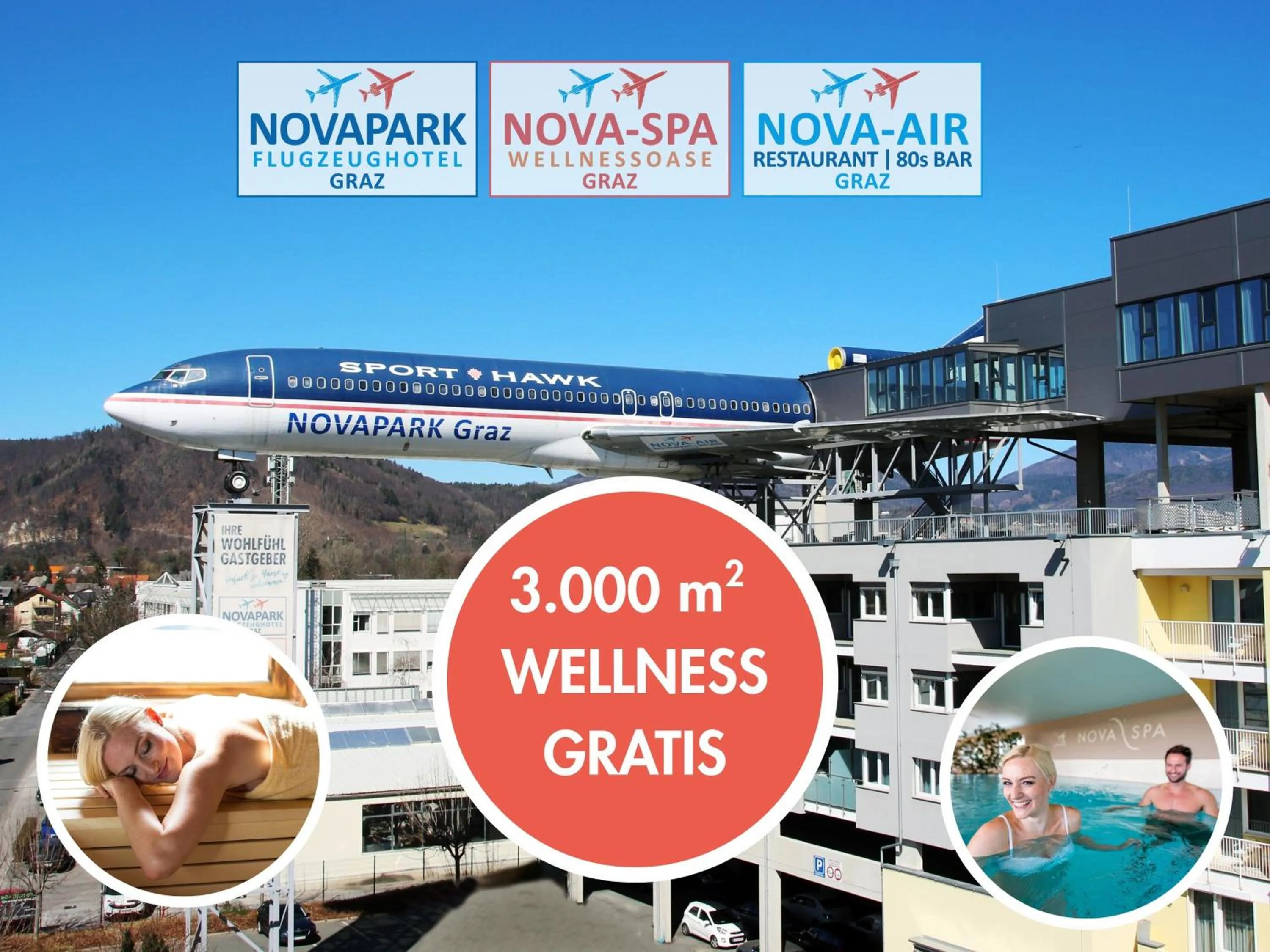 NOVAPARK Flugzeughotel Graz