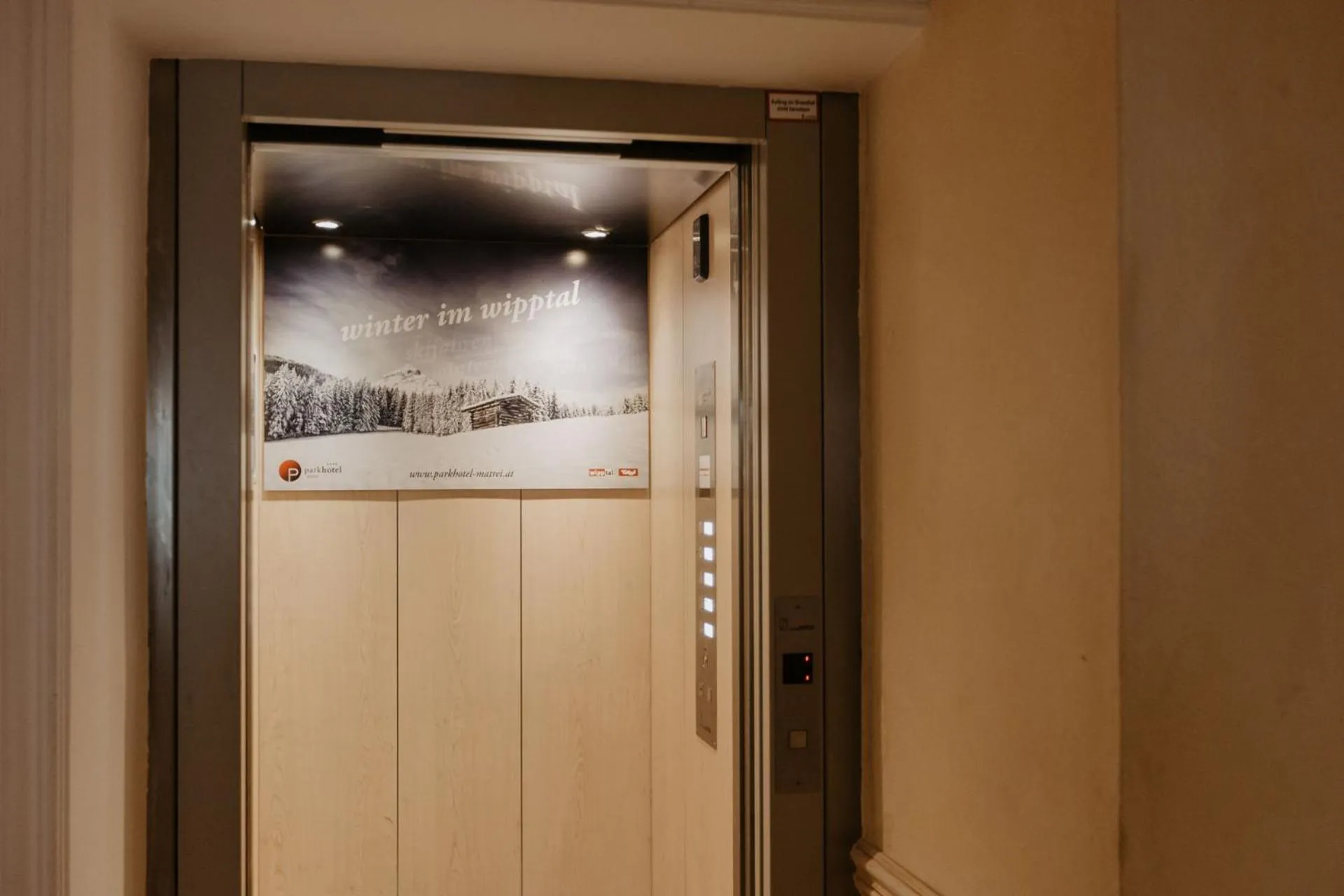 elevator in Parkhotel Matrei