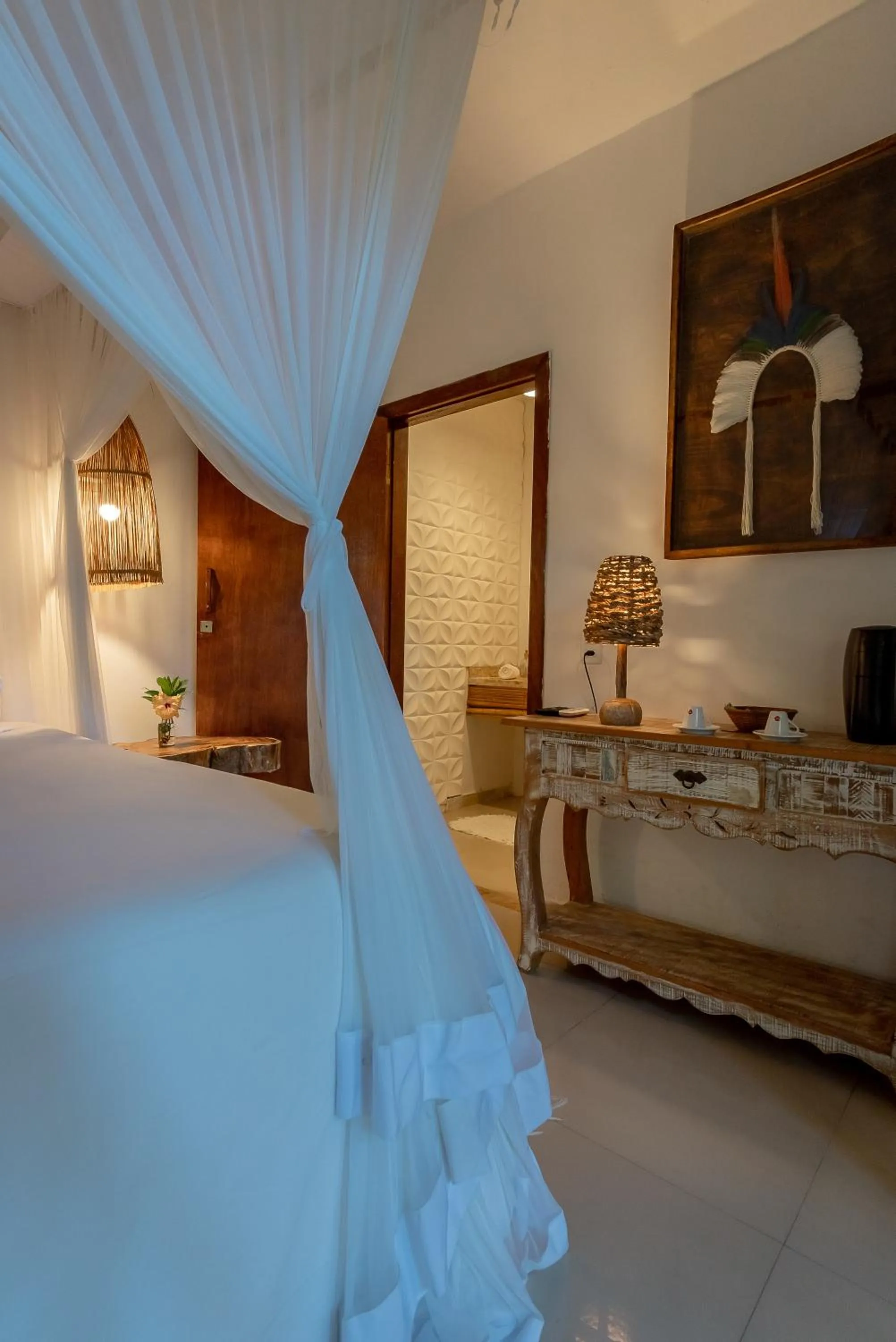 Bed in Pousada Bem Te Vi Trancoso