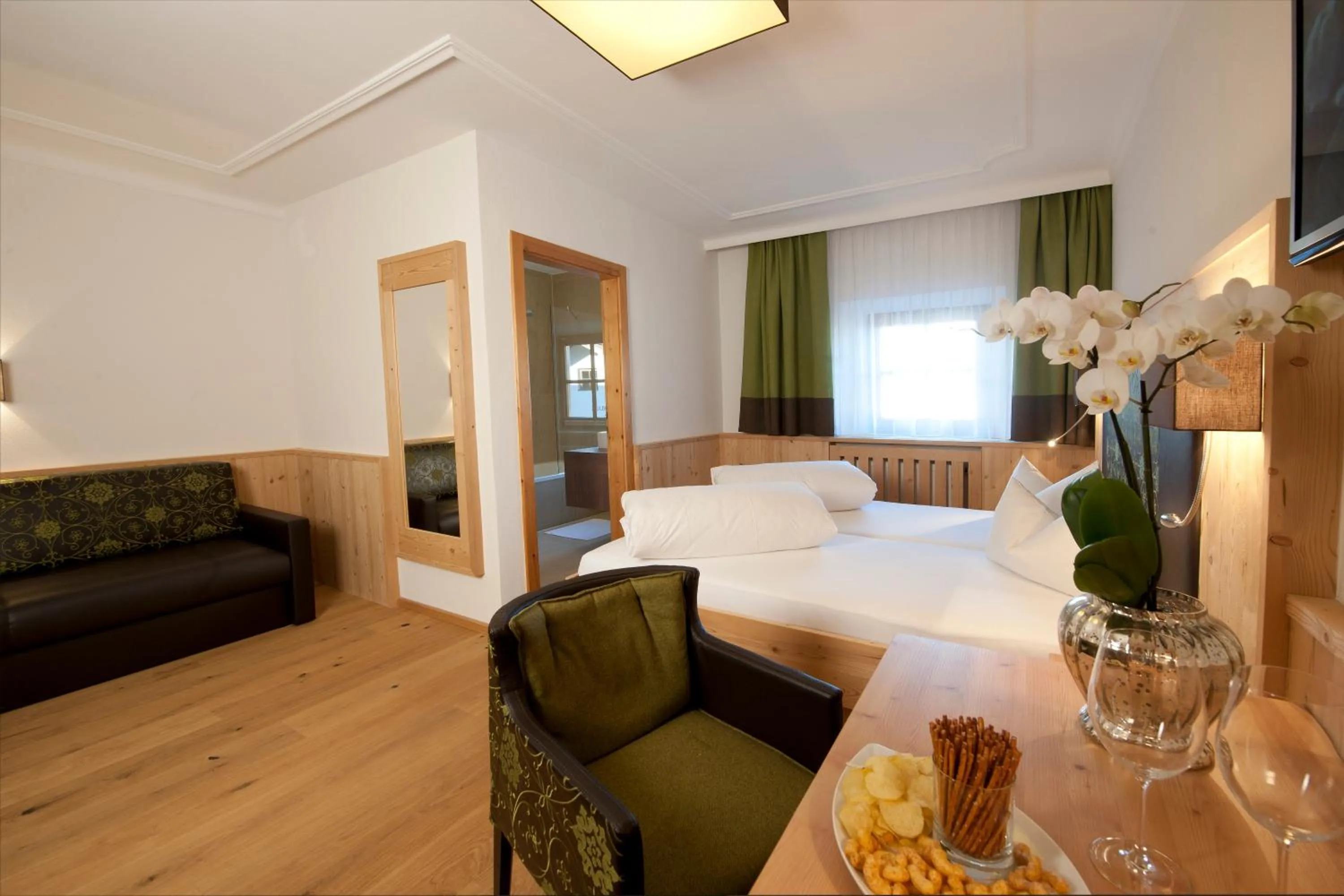 Decorative detail, Bed in Hotel Bierwirt