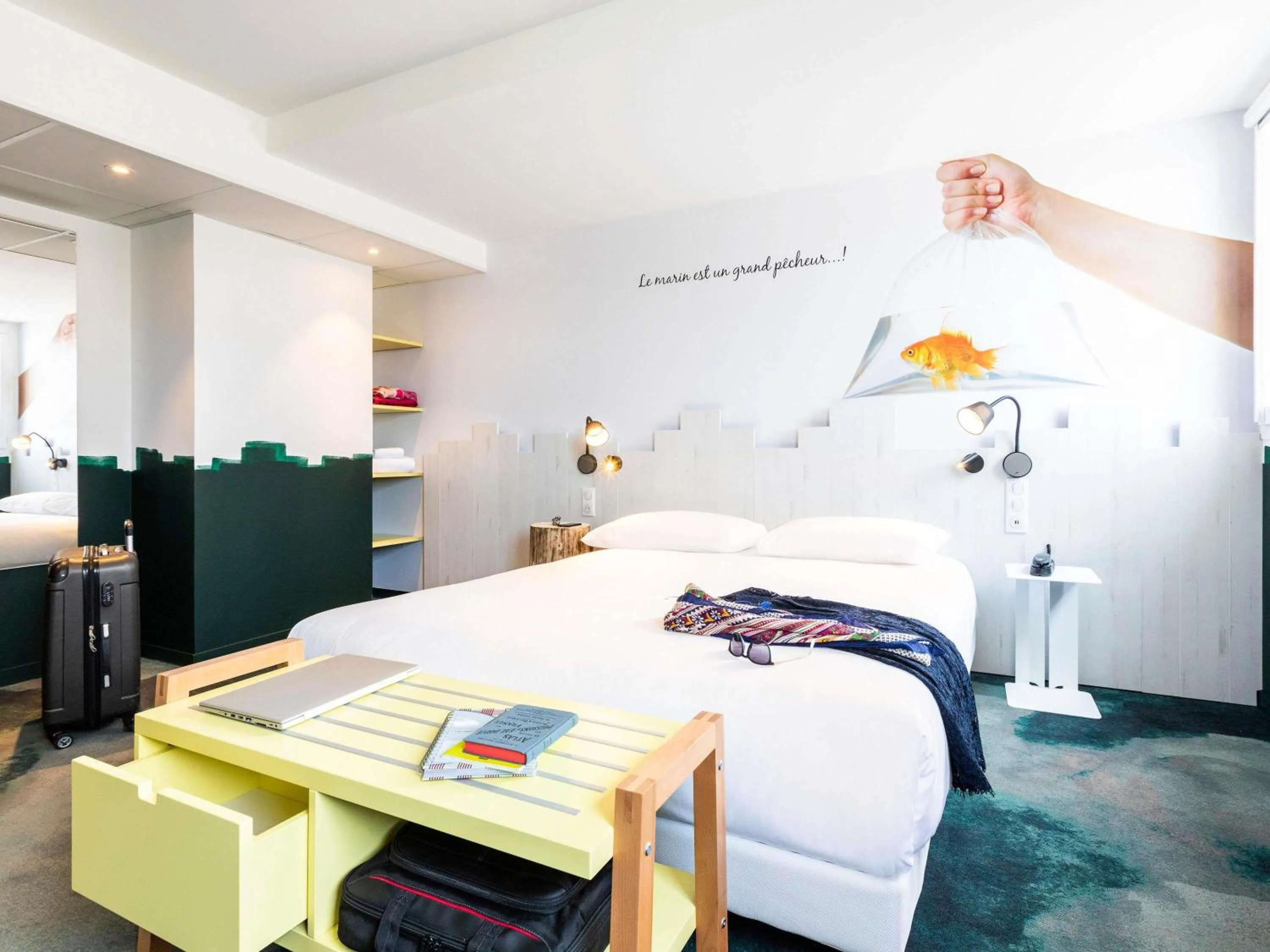 Bedroom, Bed in ibis Styles Thonon-les-Bains