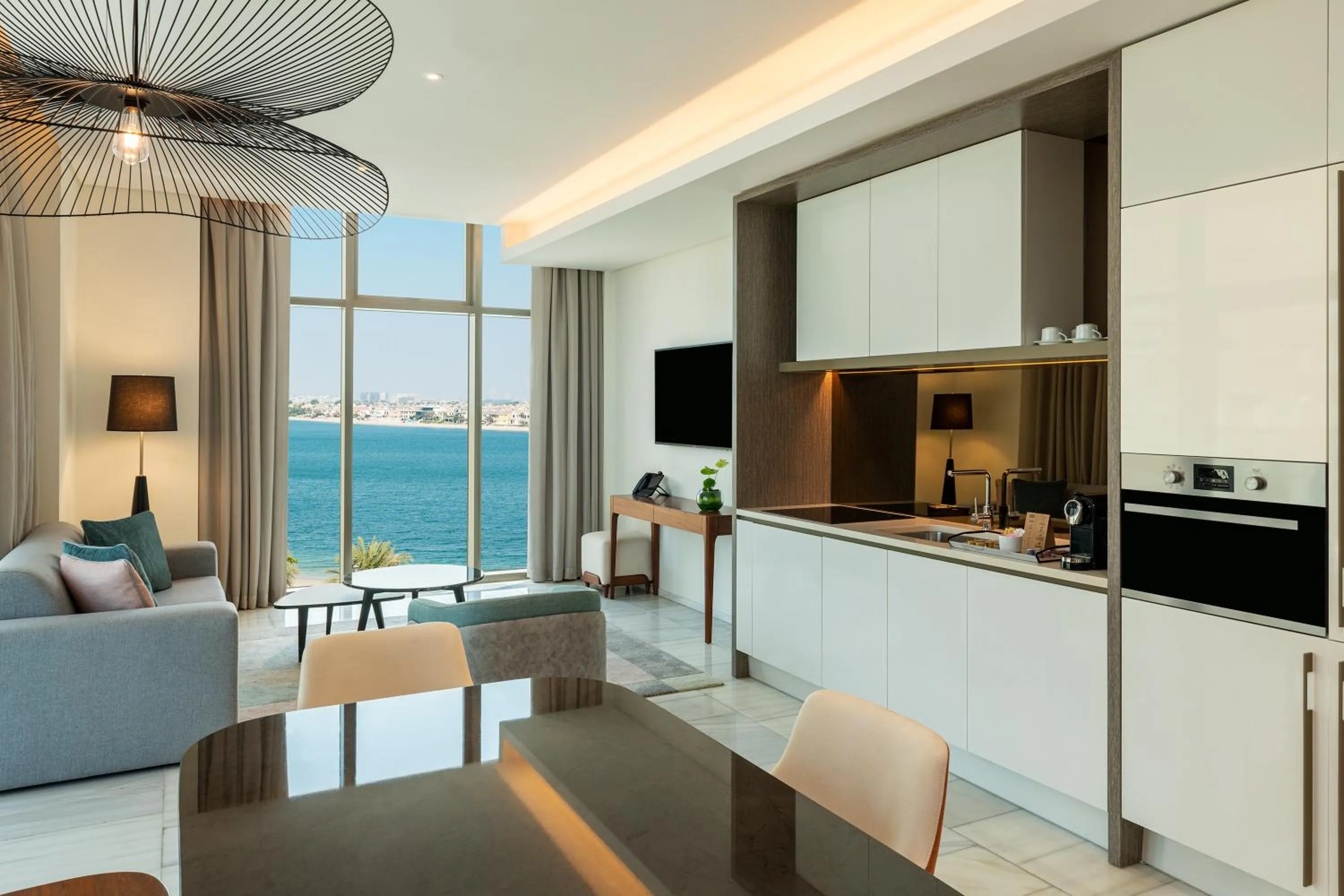 Kitchen or kitchenette in Th8 Palm Dubai Beach Resort Vignette Collection, an IHG hotel