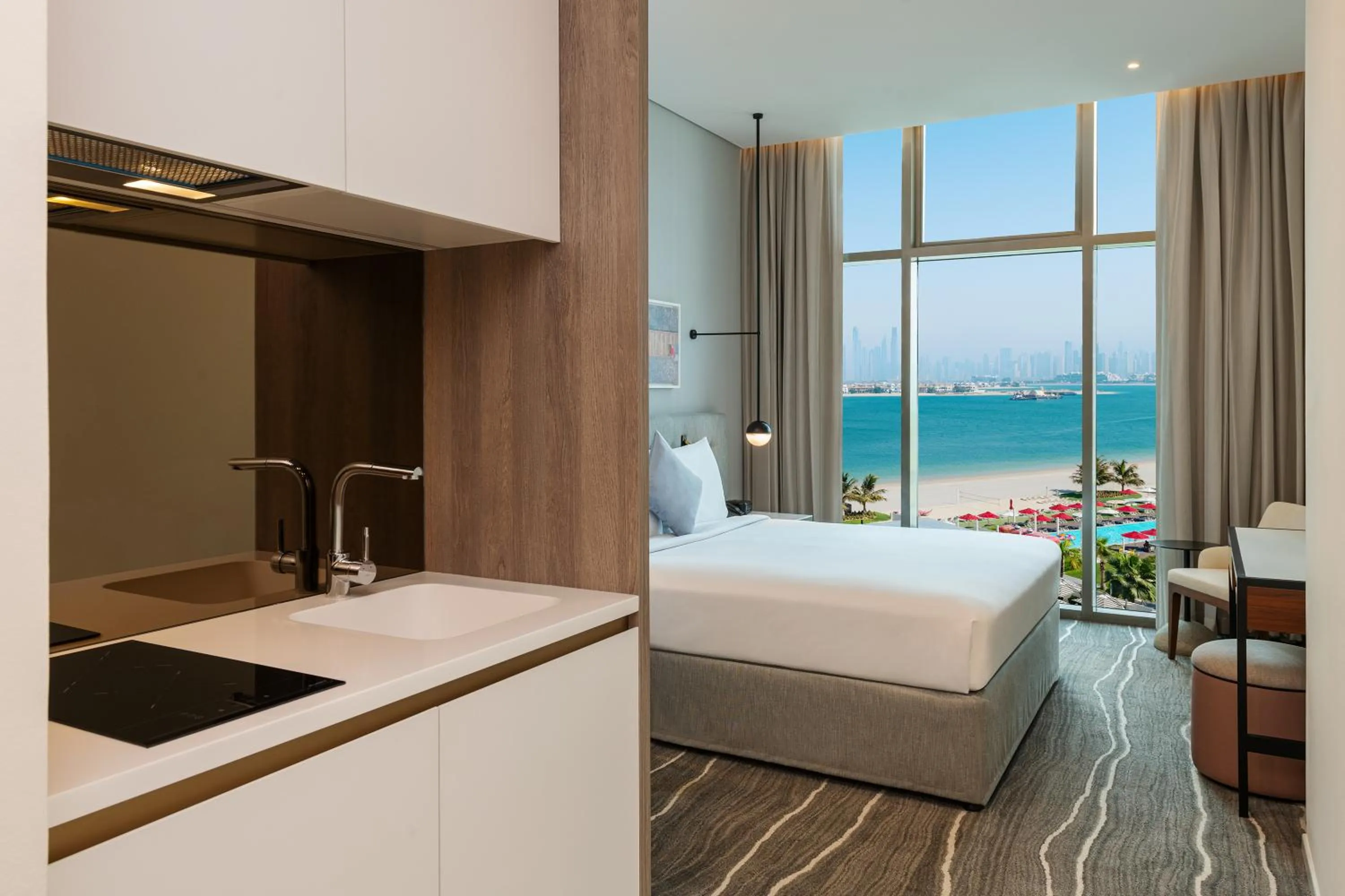 Bedroom, Bed in Th8 Palm Dubai Beach Resort Vignette Collection, an IHG hotel