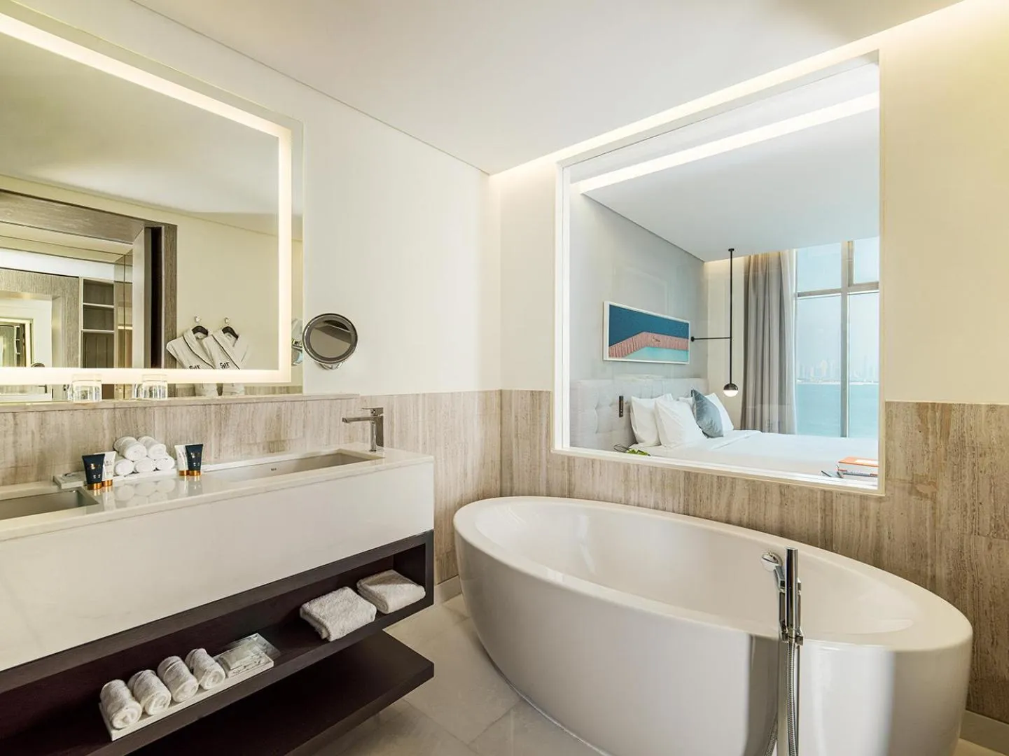 Bathroom in Th8 Palm Dubai Beach Resort, Vignette Collection by IHG