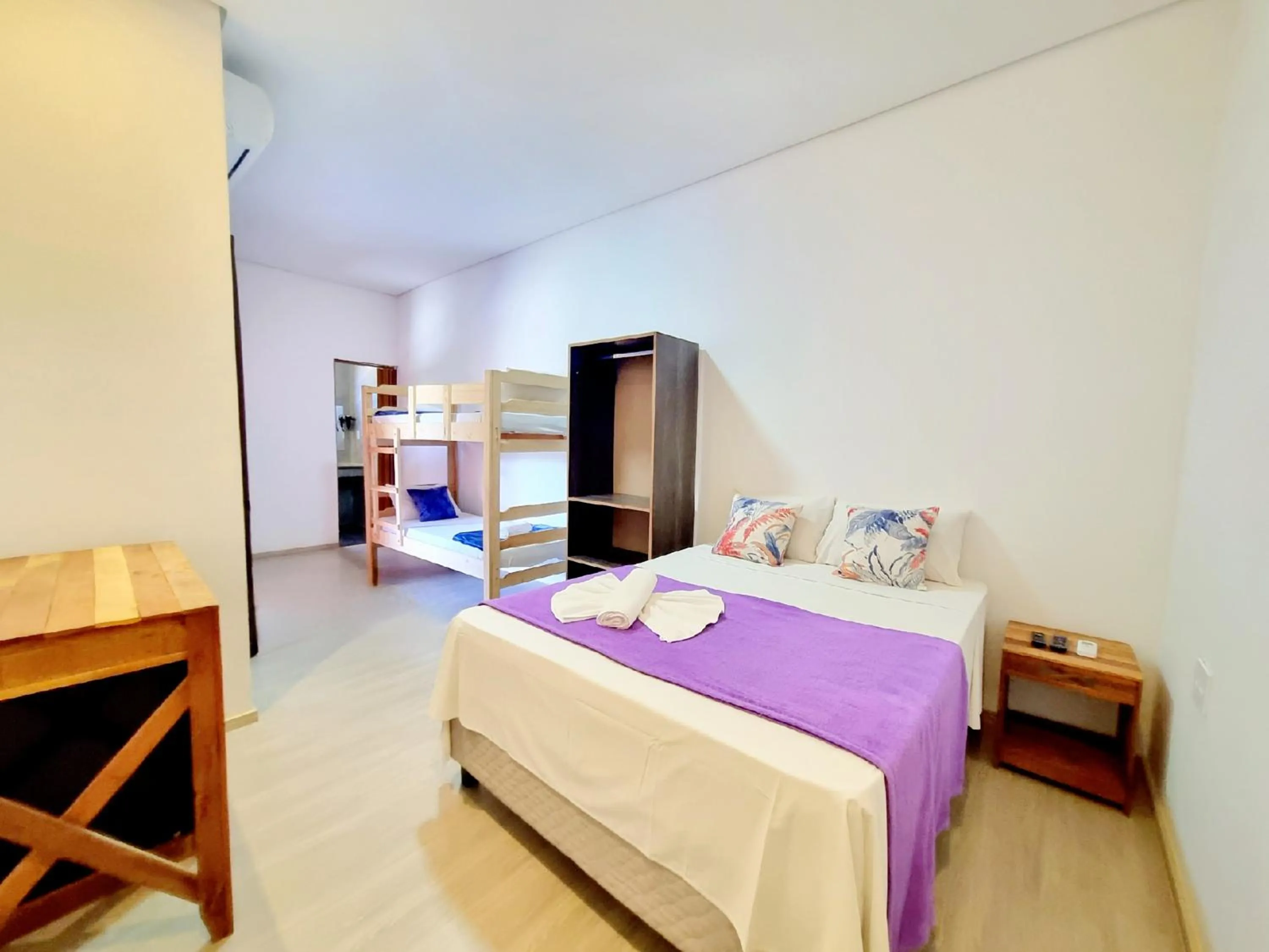 Bed in Pousada Delta Mar Maresias