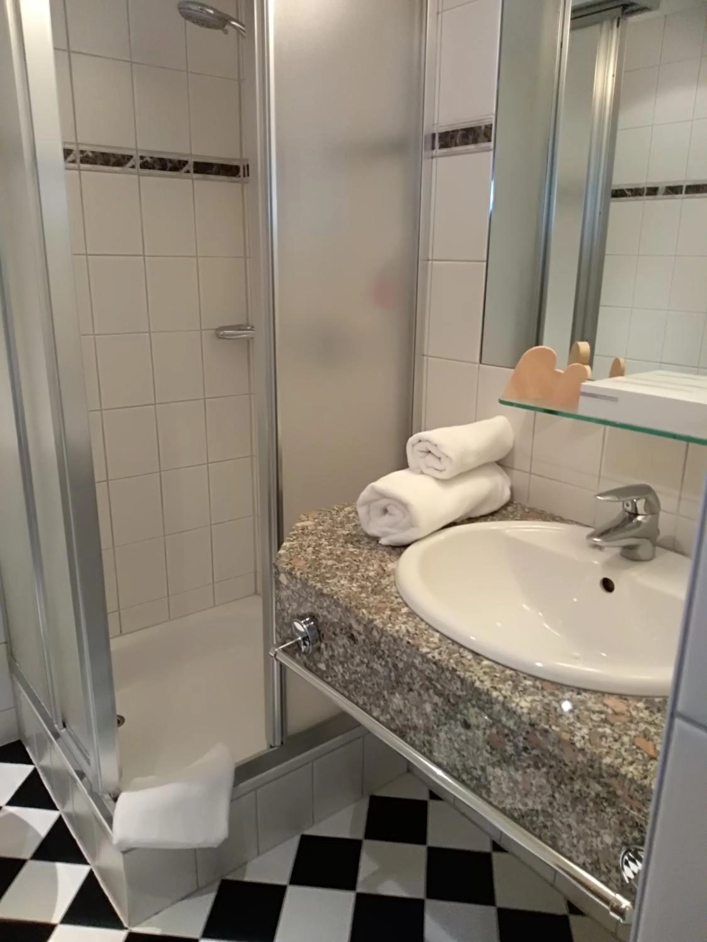 Shower in Hotel Wiesenhof