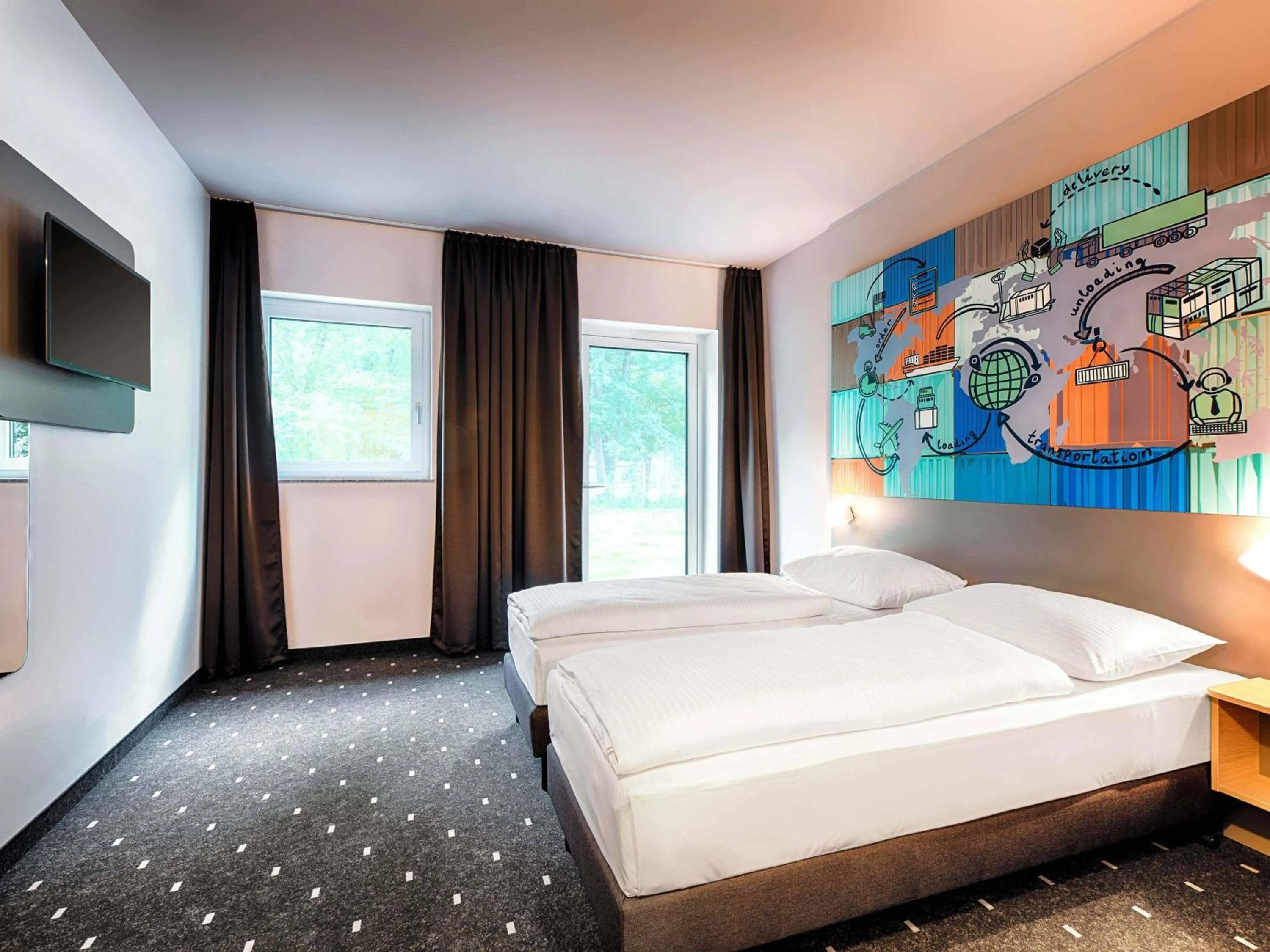 Photo of the whole room, Bed in B&B Hotel Stuttgart-Neckarhafen