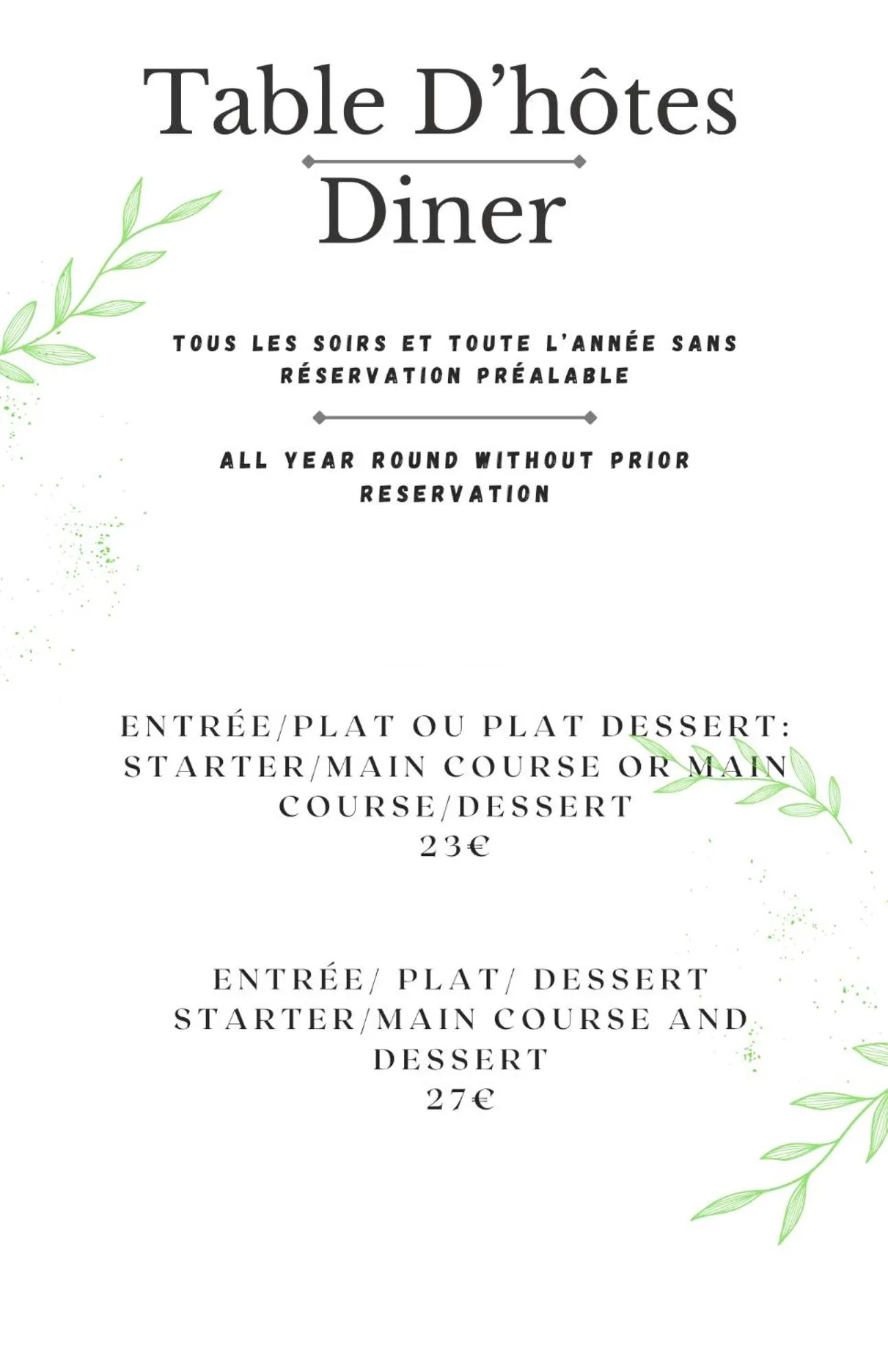 Food and drinks in LaRiviere