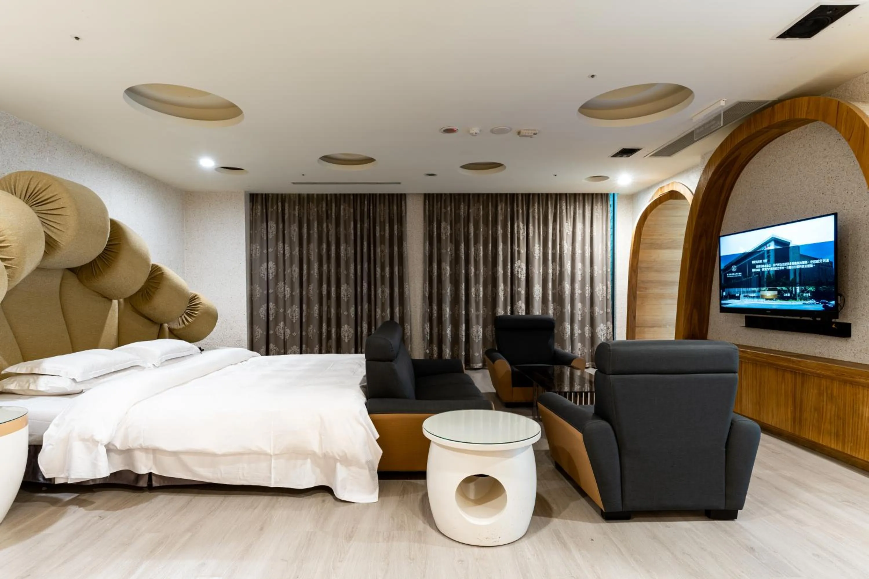 Bed in OHYA Chain Boutique Motel-Linkou