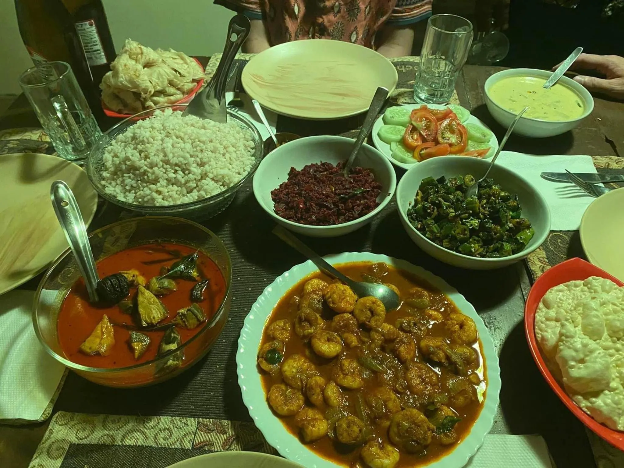 Dinner in Mandaram villas